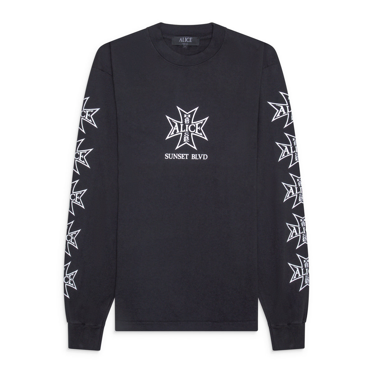 Alice Hollywood Sunset Blvd Ls T-Shirt Black