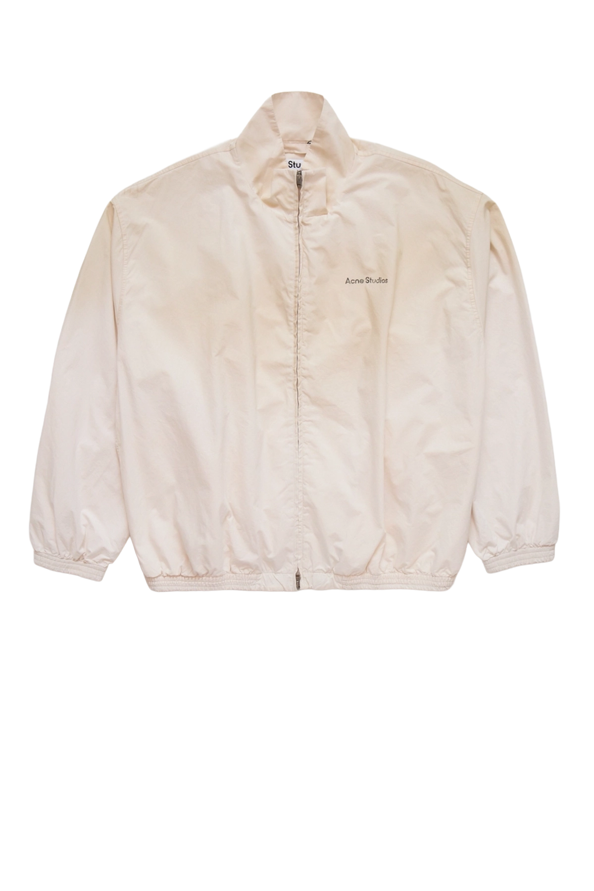 Acne Studios Logo Zipper Jacket Dusty White – ESSXNYC Acne Studios Logo Zipper Jacket Dusty White – ESSXNYC