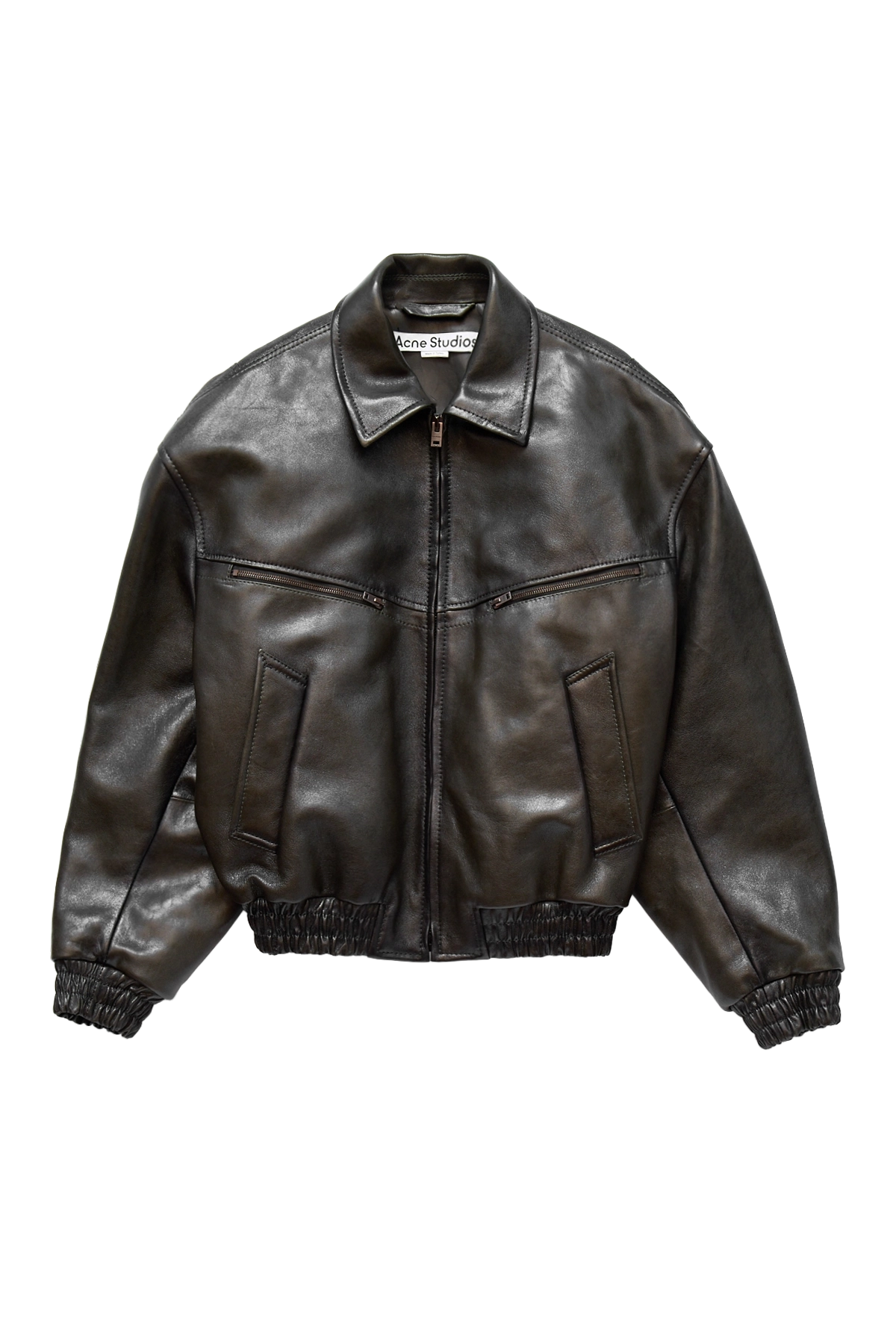 Acne Studios Vintage Leather Jacket Vintage Green – ESSXNYC