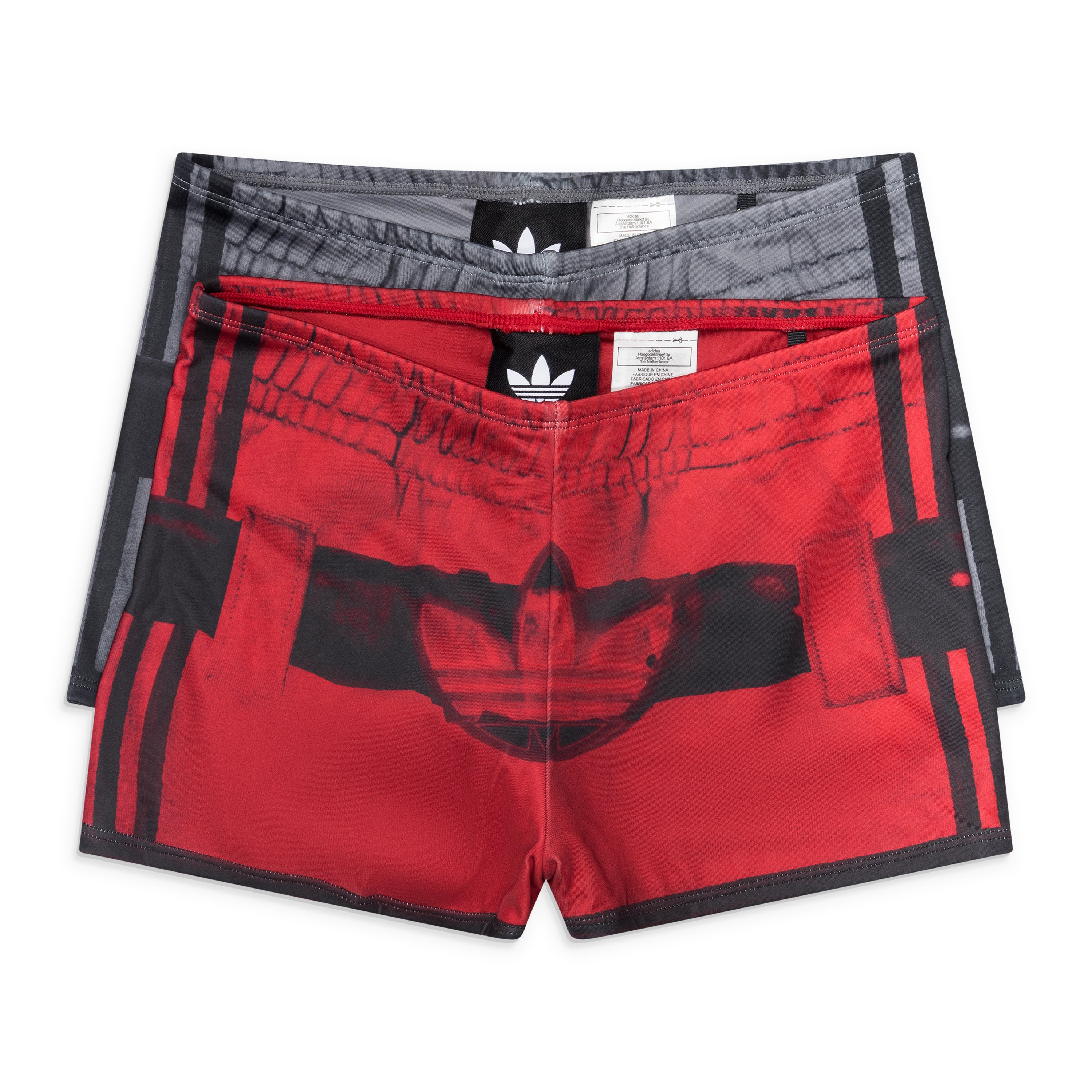 Adidas x AVAVAV Printed Shorts 2 Pack Red/Grey