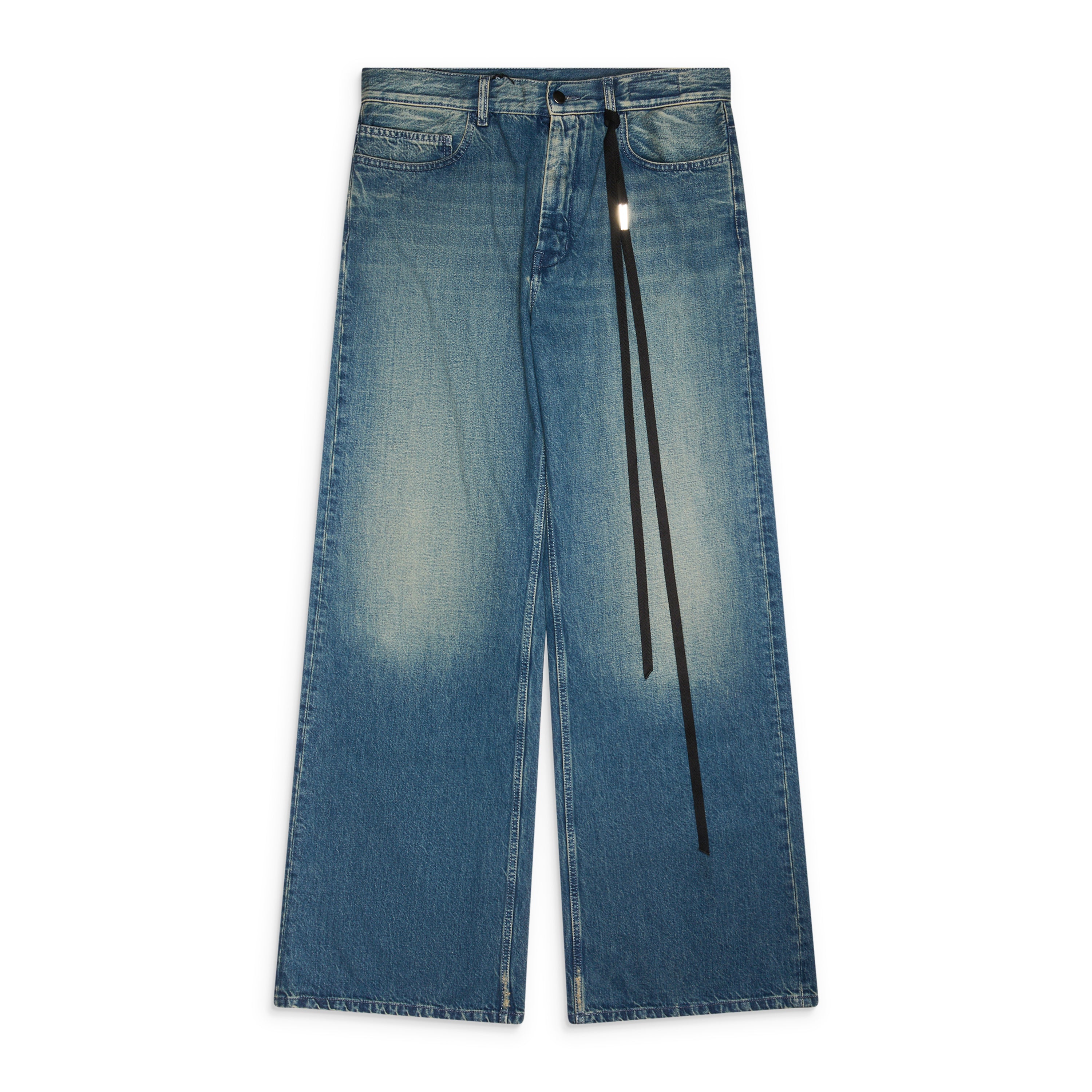 Ann Demeulemeester Modest 5-Pockets Relaxed Flared Trousers Mid Blue