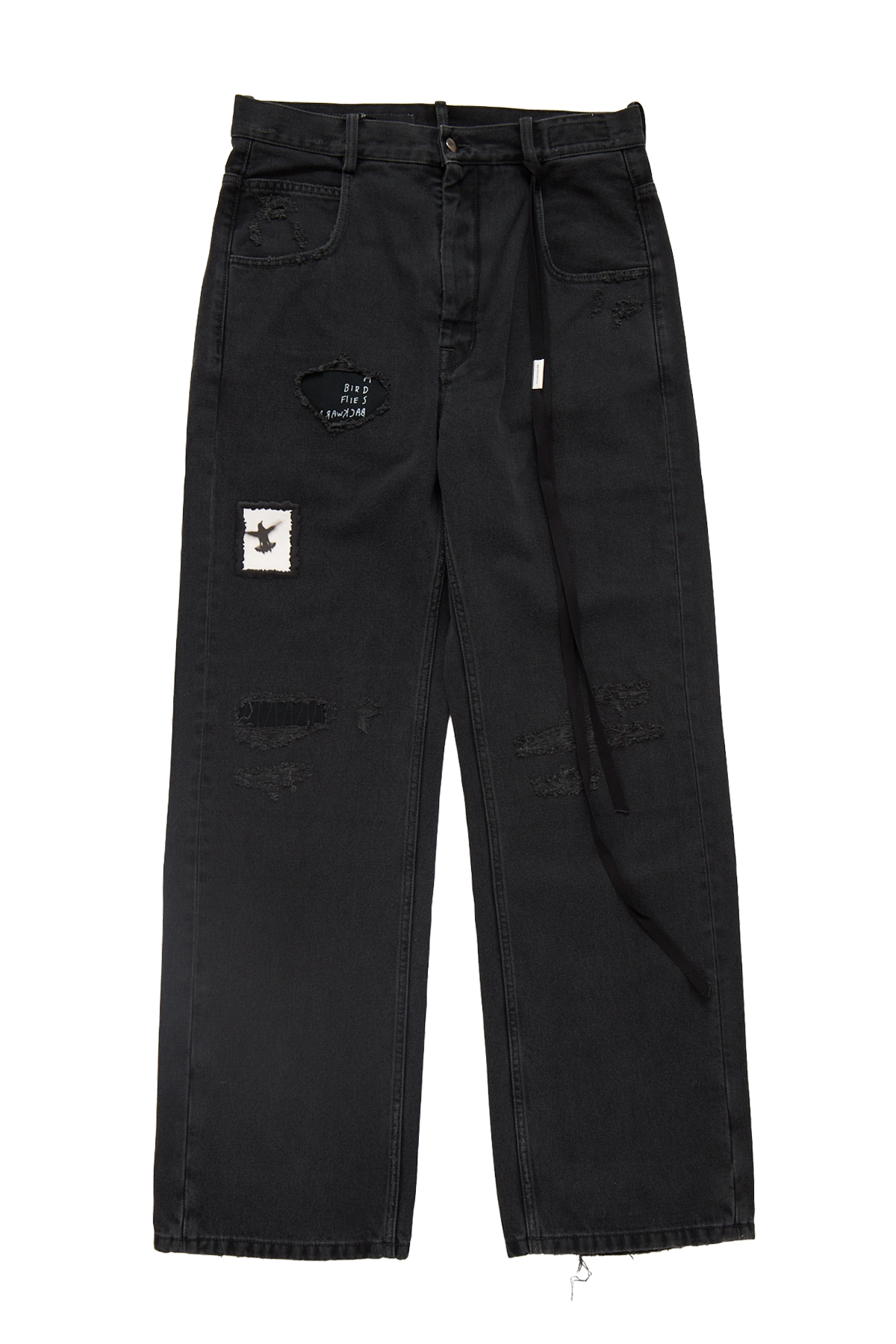 ANNDEMEULEESTERRONALD5-POCKETSCOMFORTTROUSERSWITHPRINTEDPATCHES