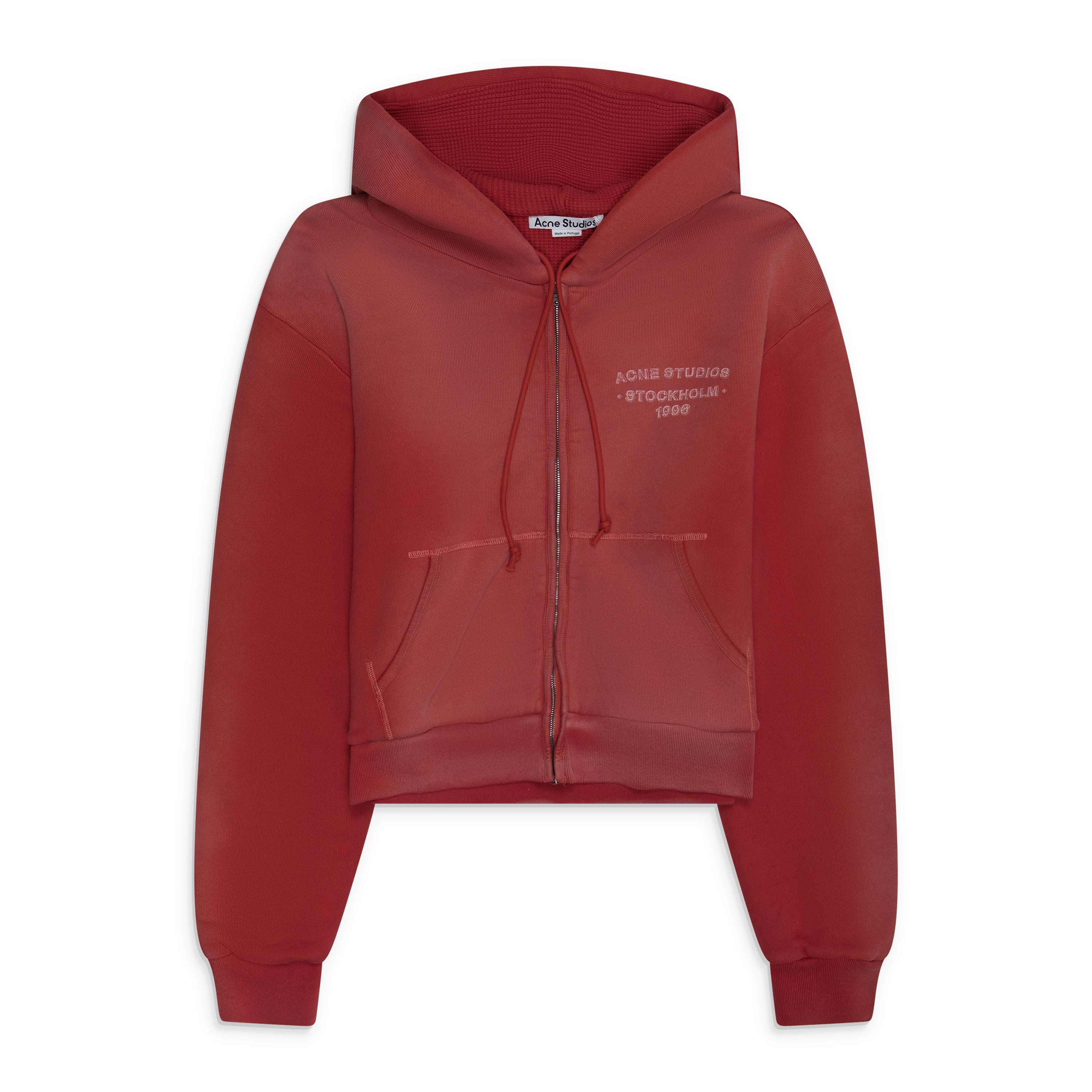 Acne Studios Sunkissed Zip Hoodie Red - front