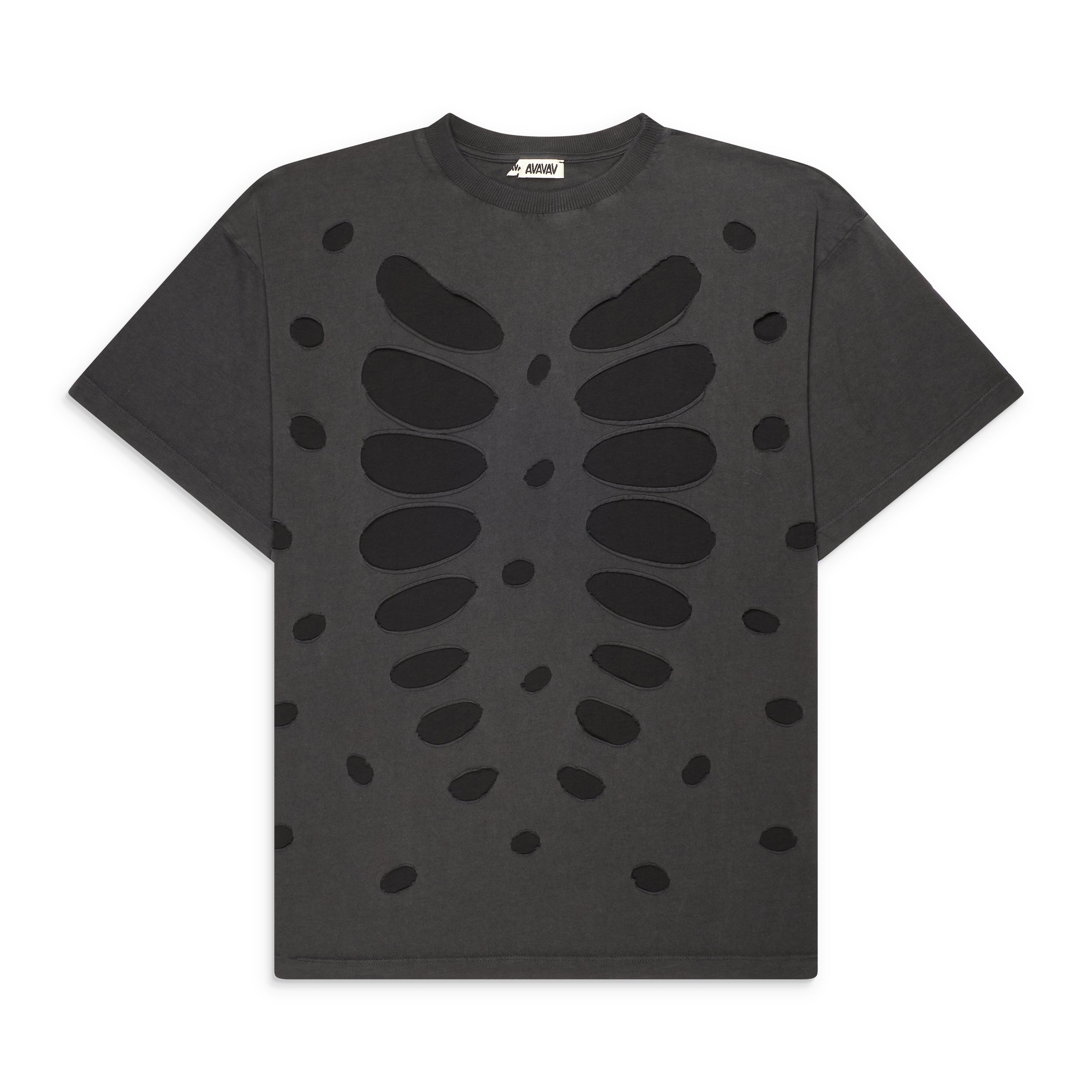 AVAVAV Semi-Distressed Double Layer T-Shirt Black