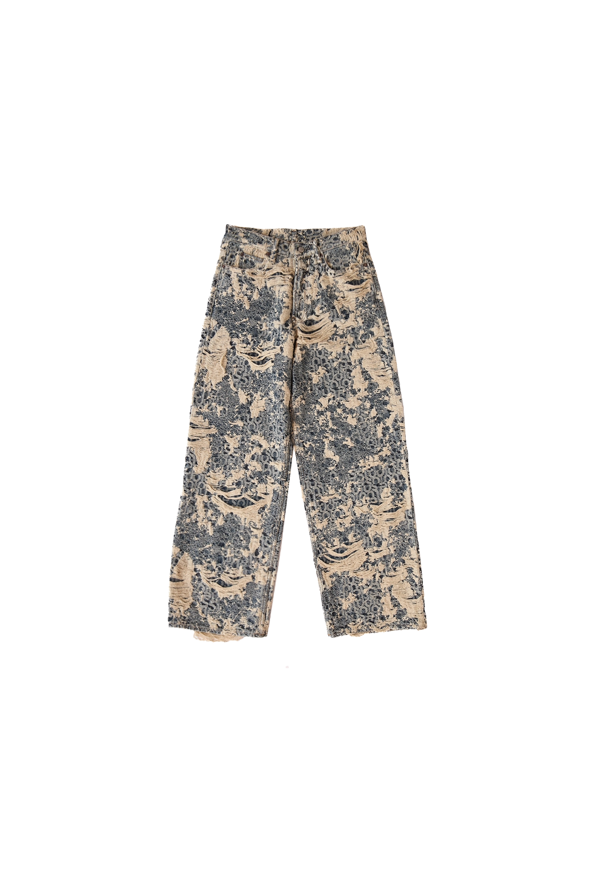 Acne Studios 1981 Fit Denim Distressed Monogram Jeans Blue