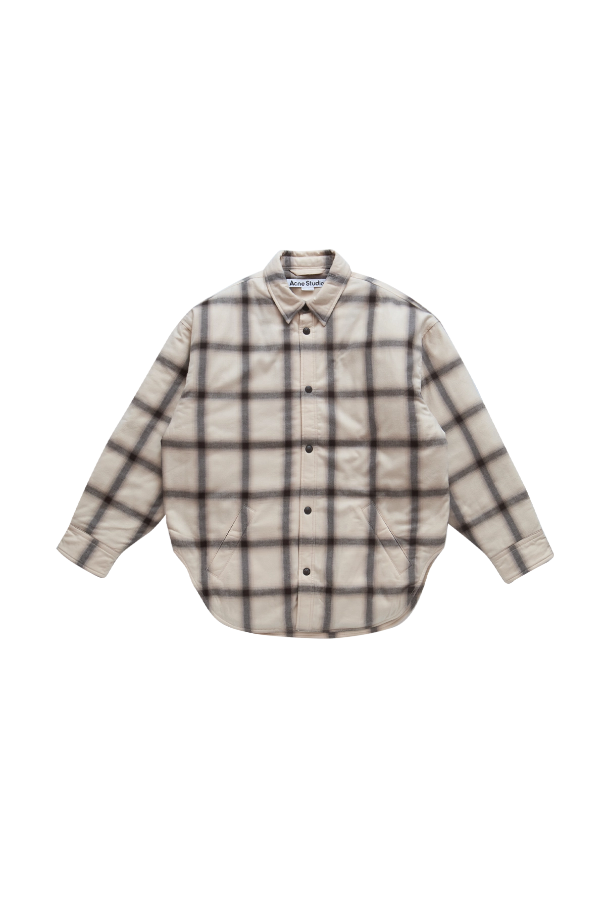 Acne Studios Flannel Check Shirt Jacket Beige/Multi