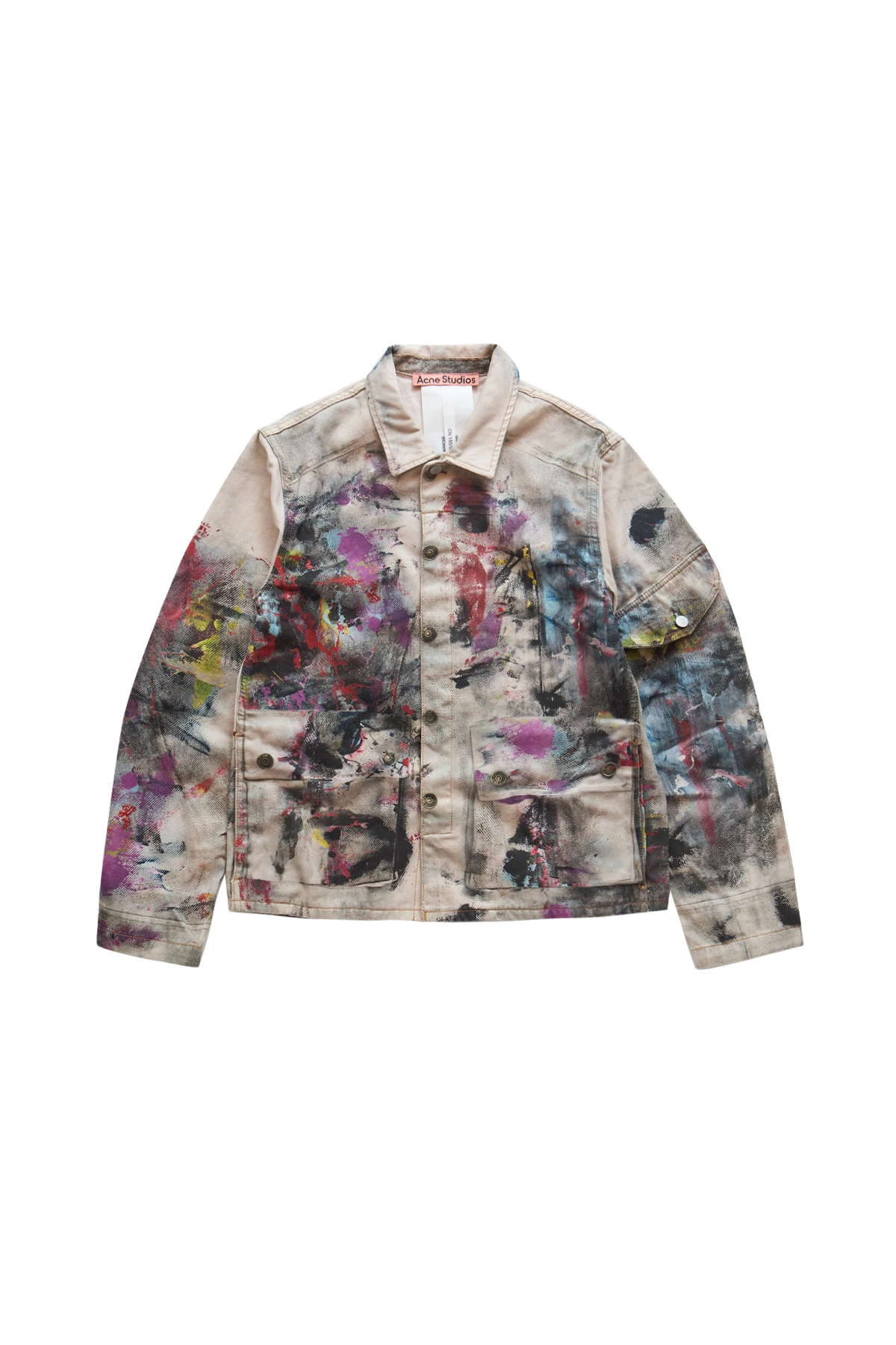 Acne Studios Painter Trompe L'Oeil Denim Jacket White/Multi
