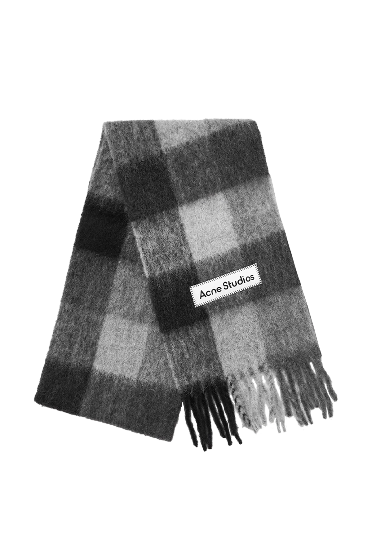 Acne Studios Vally Check Scarf Dark Black/Grey