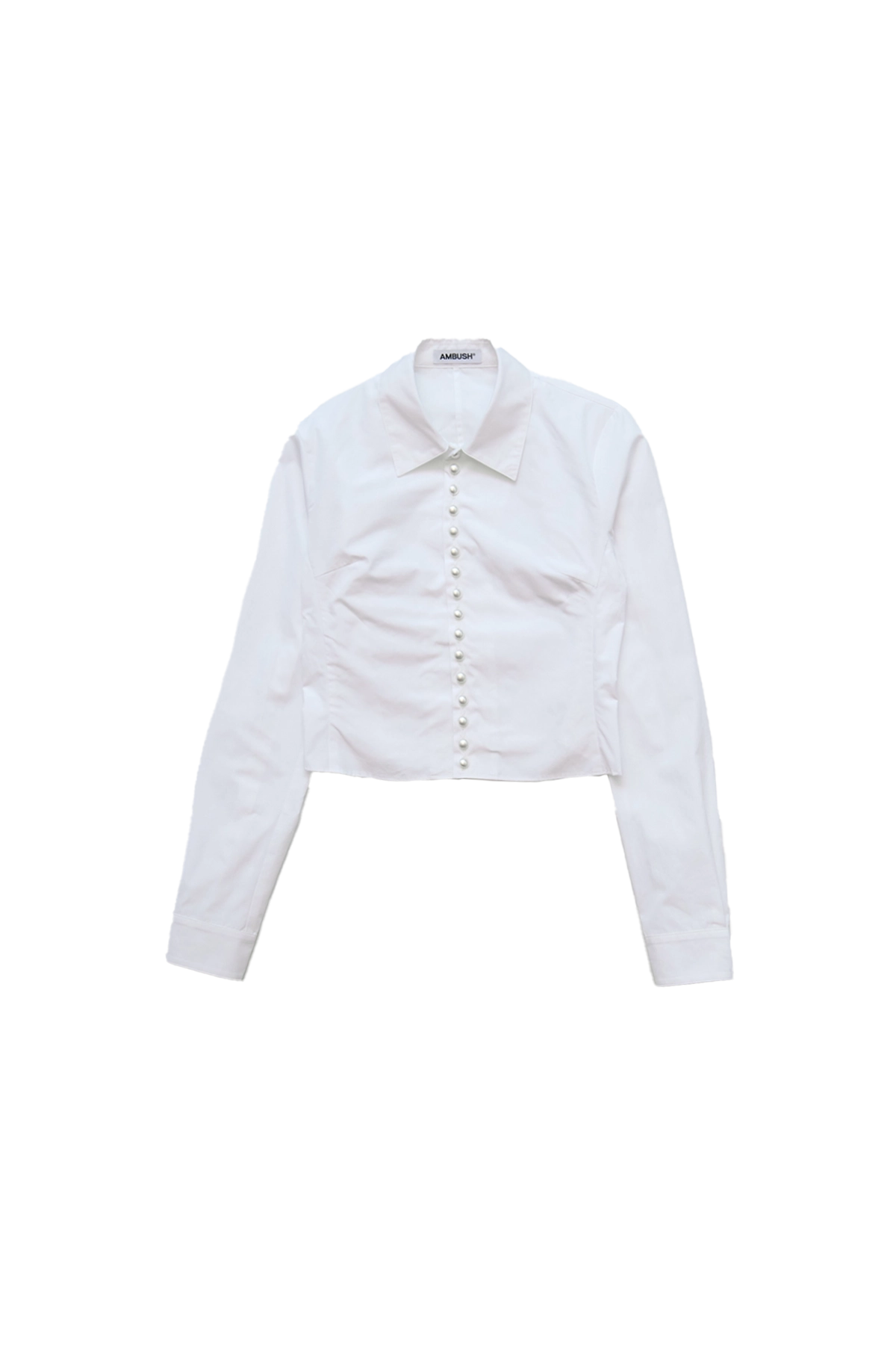 Ambush Fitted Pearl Button Shirt White