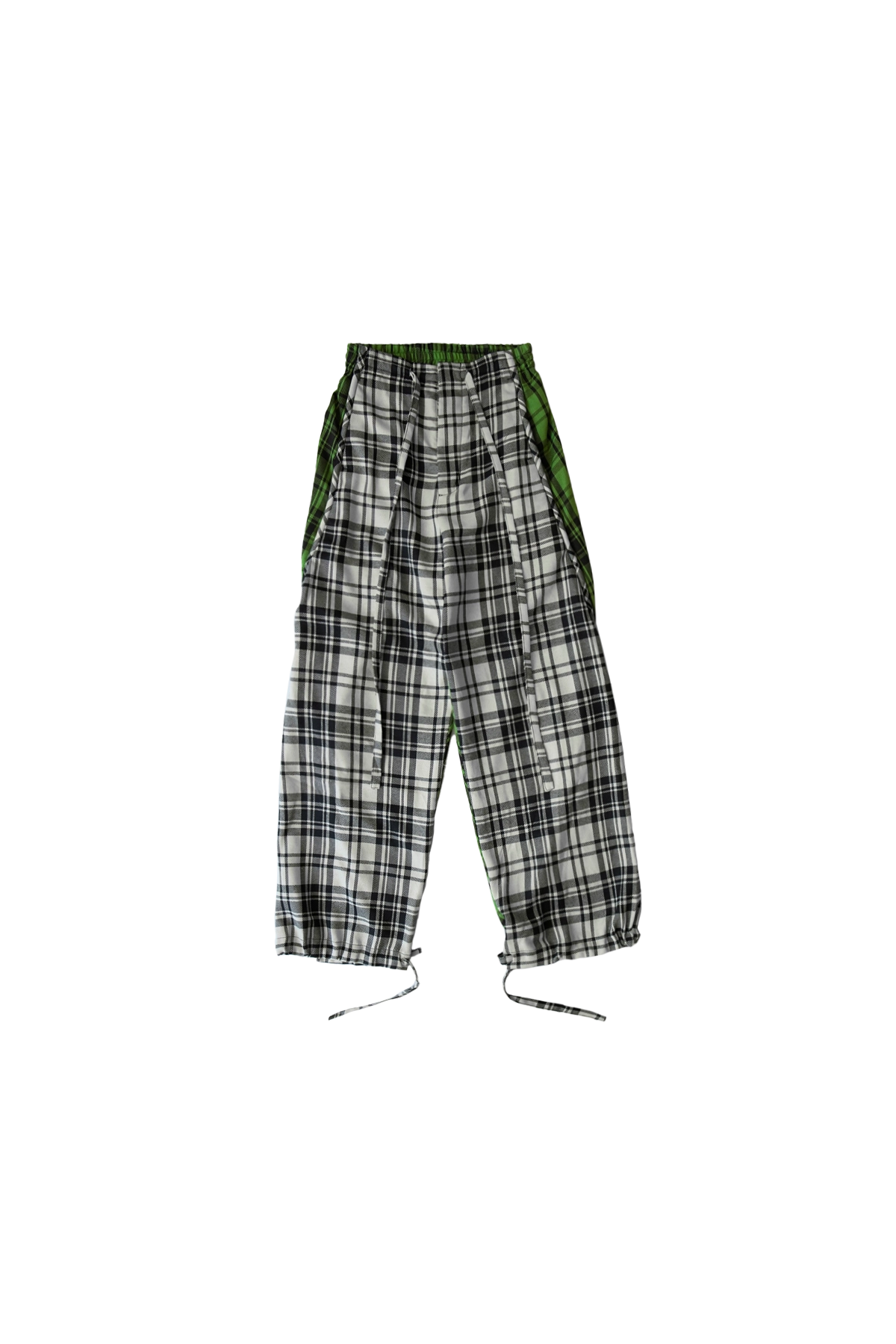 Aris Tatalovich Plaid Piping Lounge Pants Green