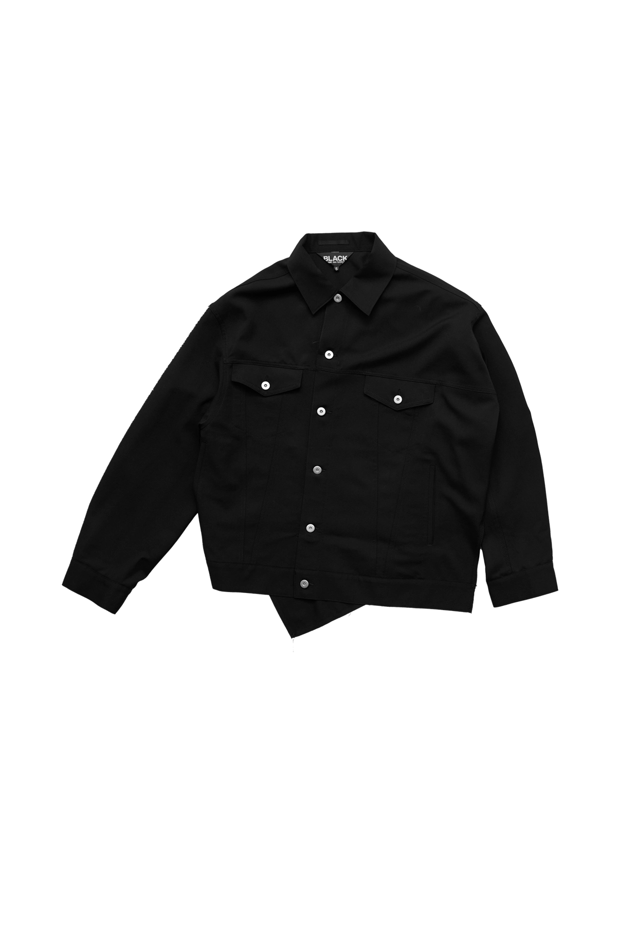 CDG Black Wool Twisted Trucker Jacket Black