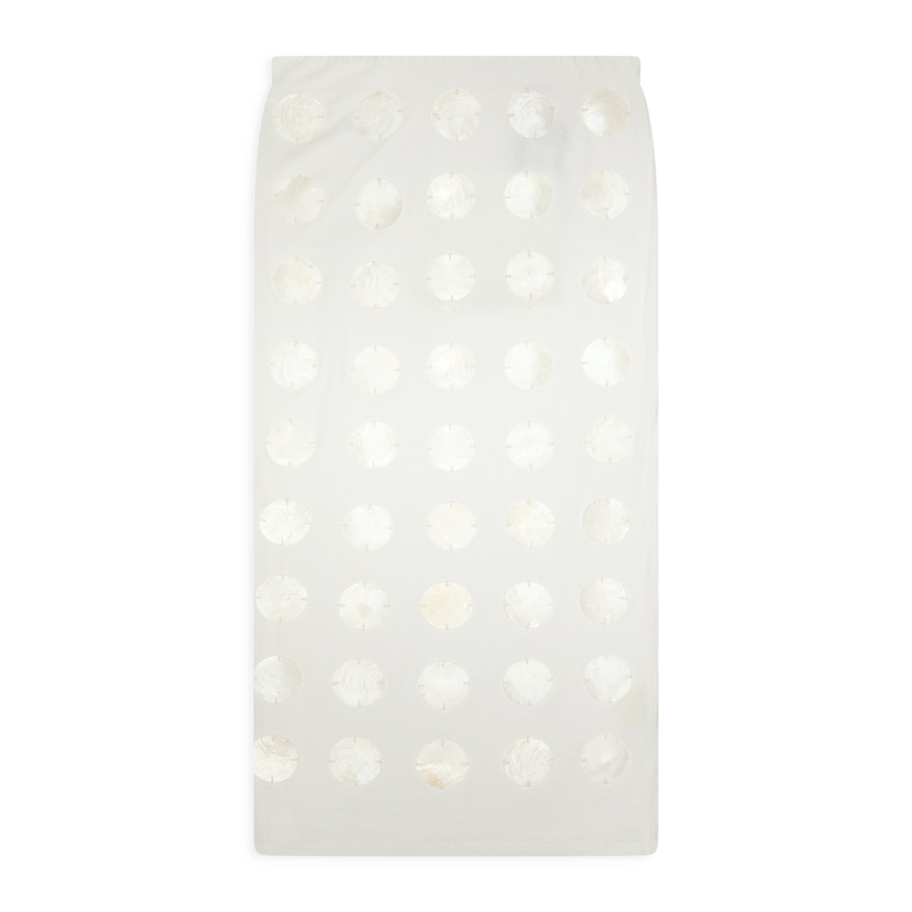 Conner Ives Mother of Pearl Pailette Maxi Skirt White