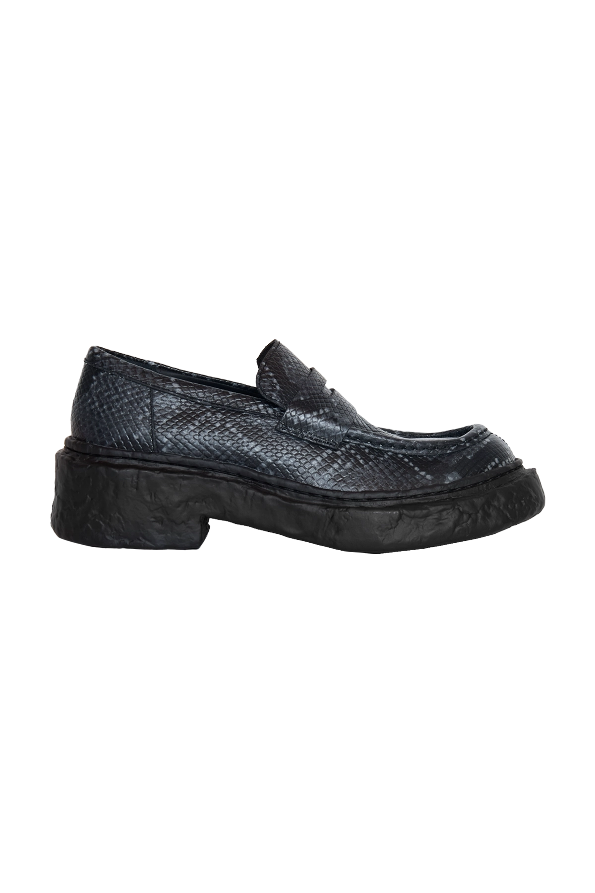 Camper lab Vamonos プラットフォームシューズ 42 Camper Lab Vamonos Printed Python Loafer Grey – ESSXNYC