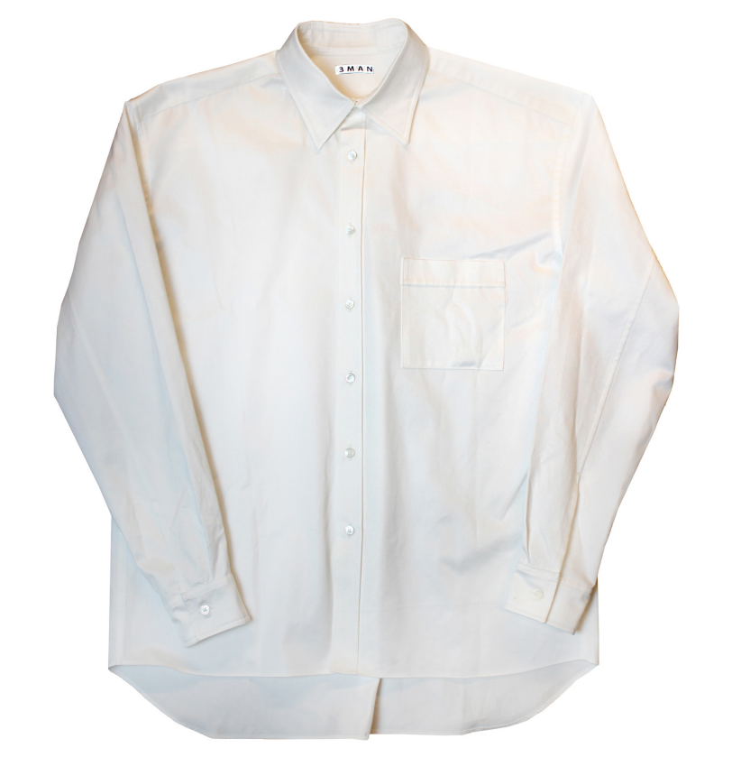 3Man Tandard Issue Button Down Shirt White