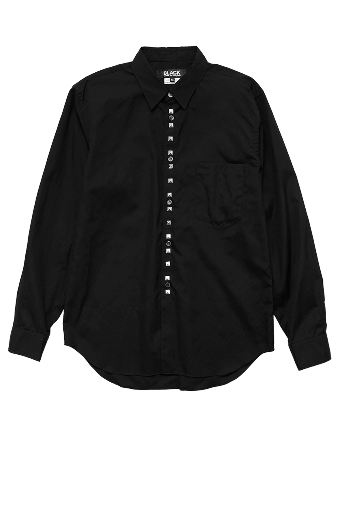 Cdg Black Studded Poplin Shirt 1-Black