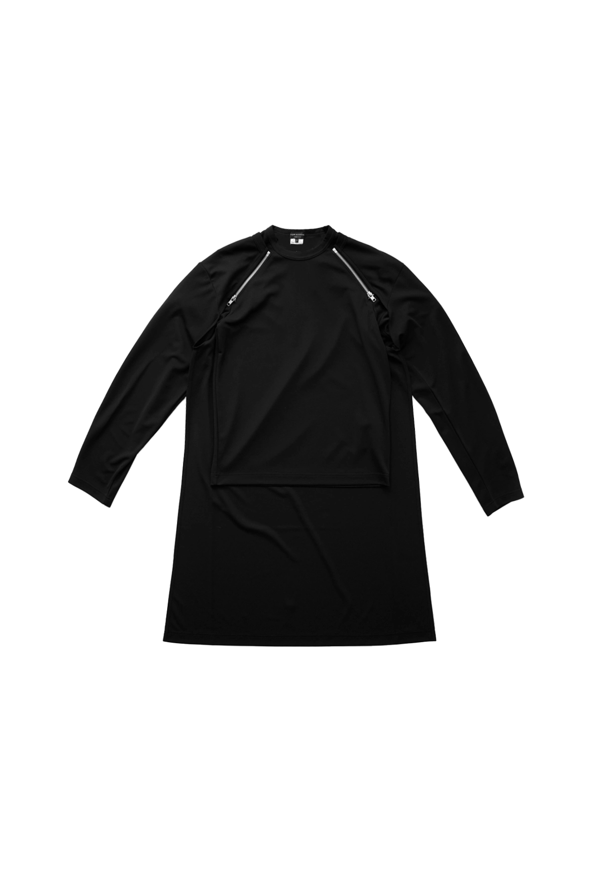Comme Des Garcons Homme Plus Long Tee With Zip Details Black