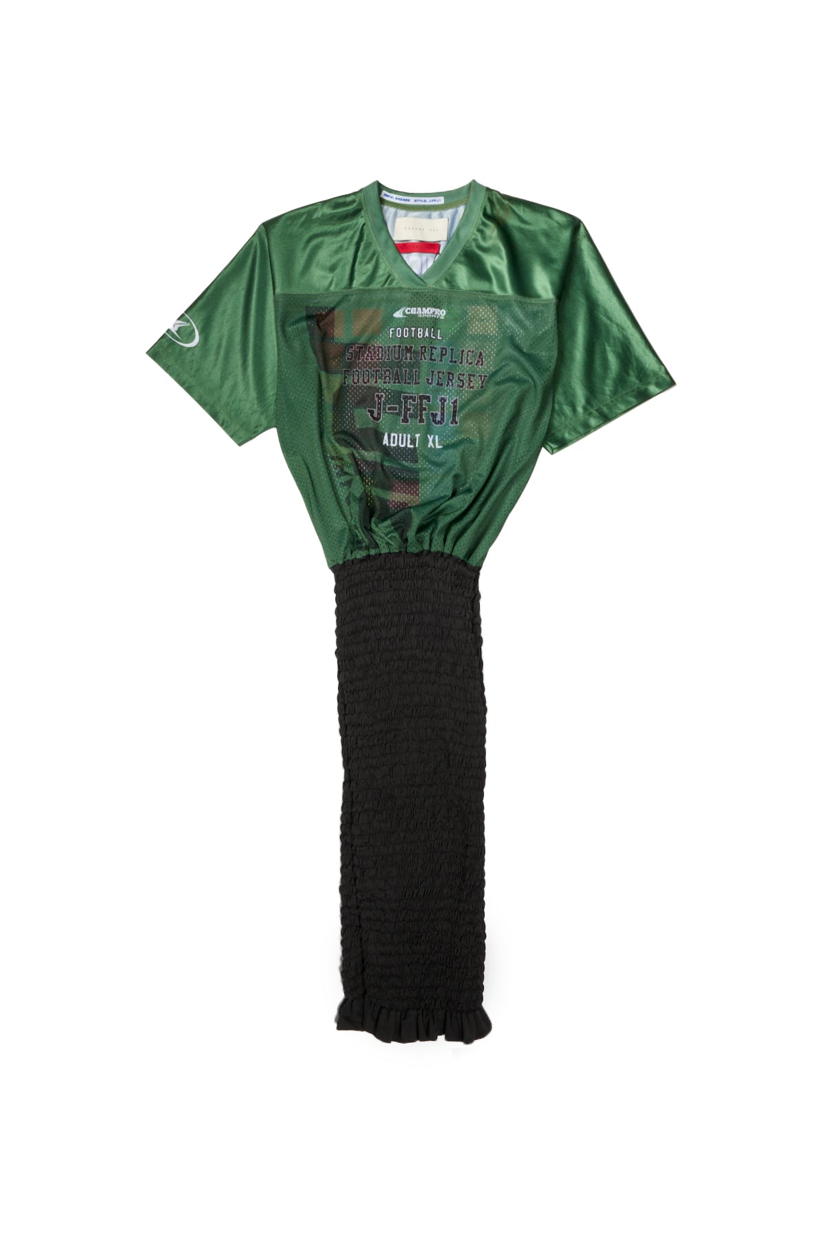 Conner Ives Shirred American Football Dress Multi