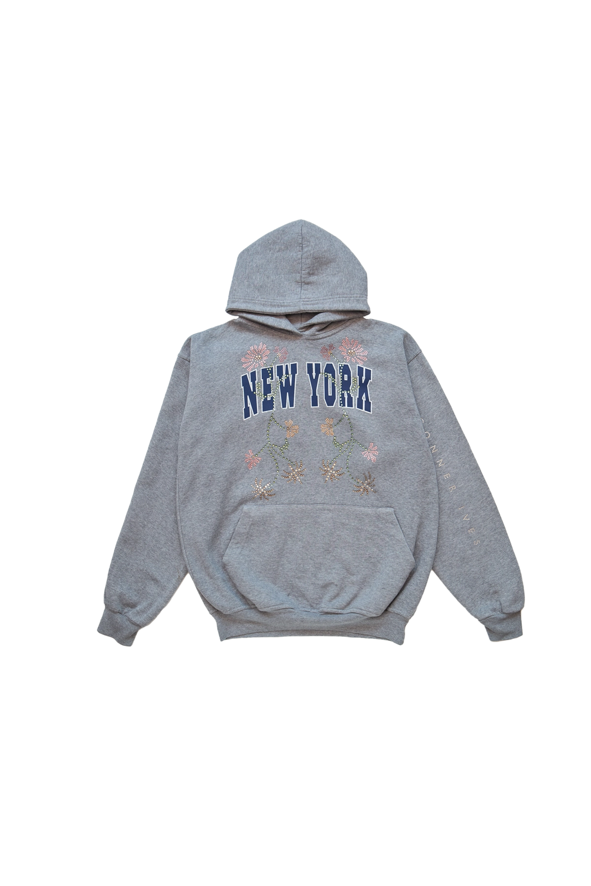 Conner Ives Reconstituted Floral Crystal Hoodie