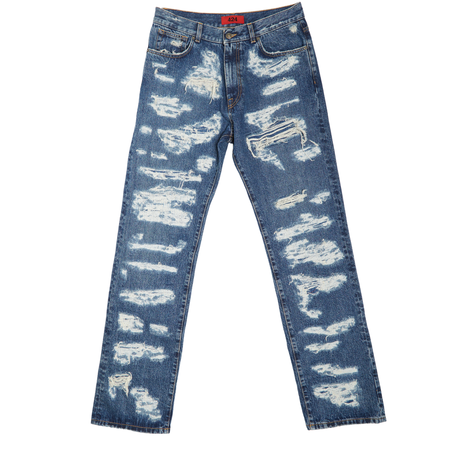 424 Ripped Denim In Blue 8734
