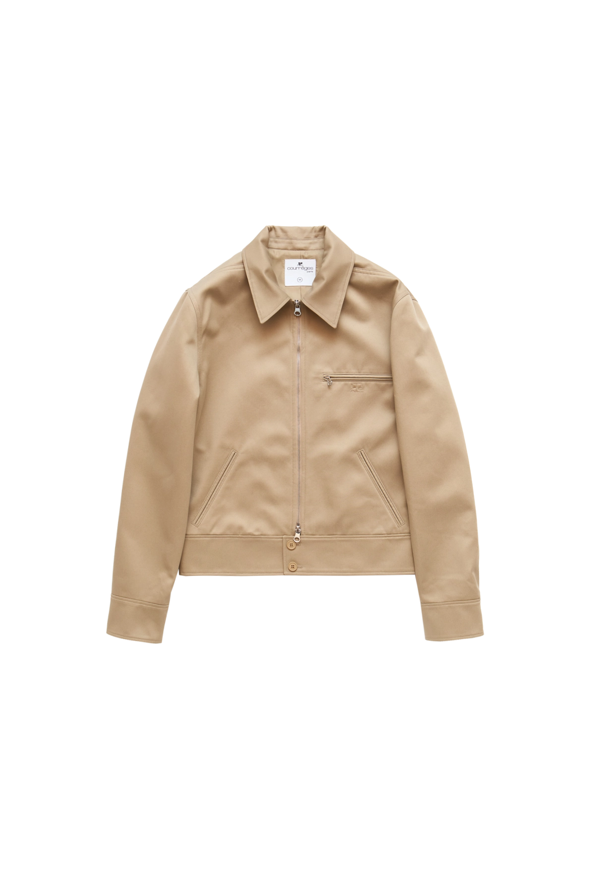 Courreges Officer Polycotton Jacket Beige