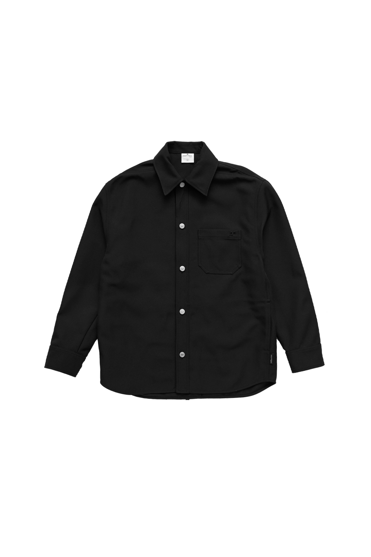 Courreges Retro Twill Oversized Shirt Black