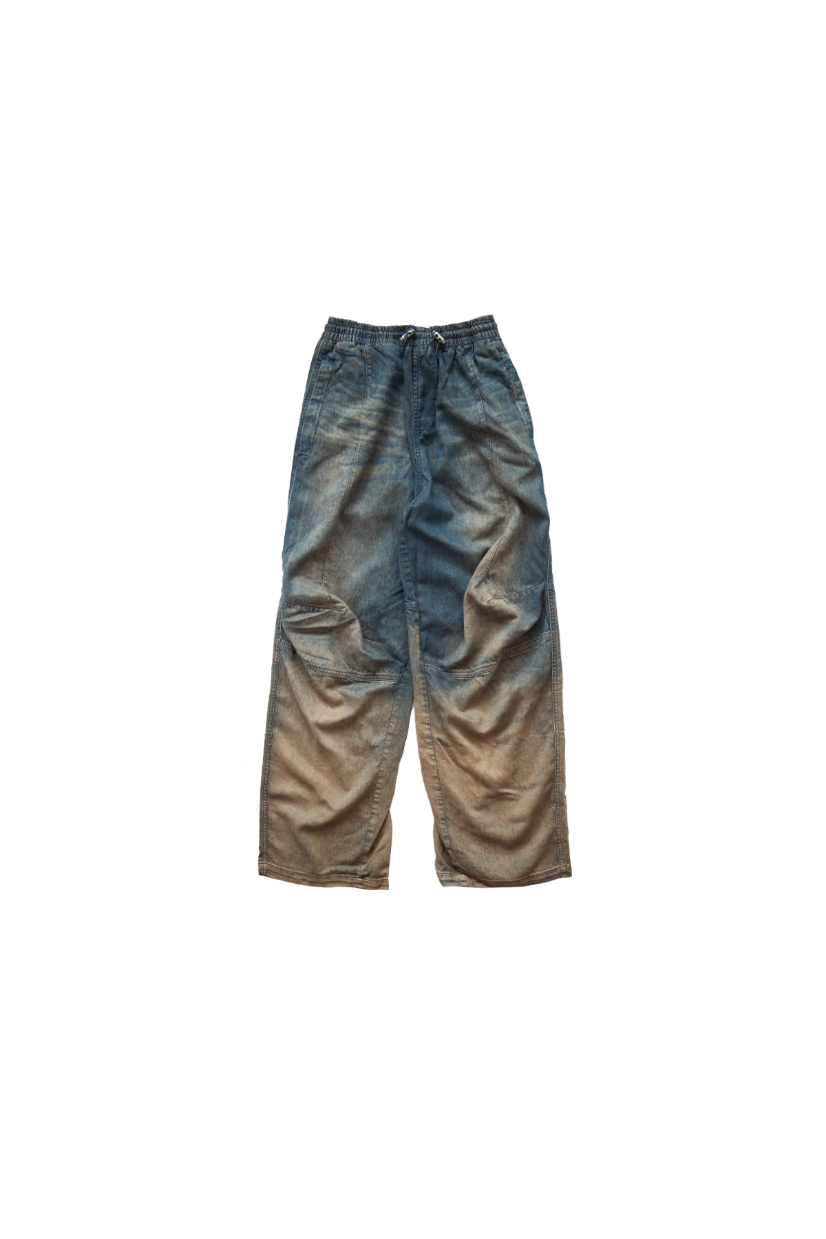 Diesel Relaxed Drawstring Denim Pants Front