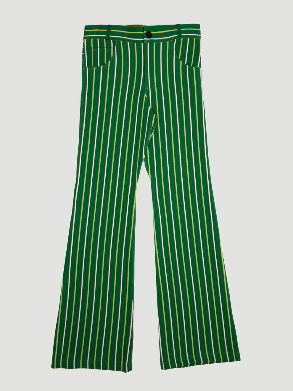 Marni Vertical Stripe Technical Knit Trousers Pants Green