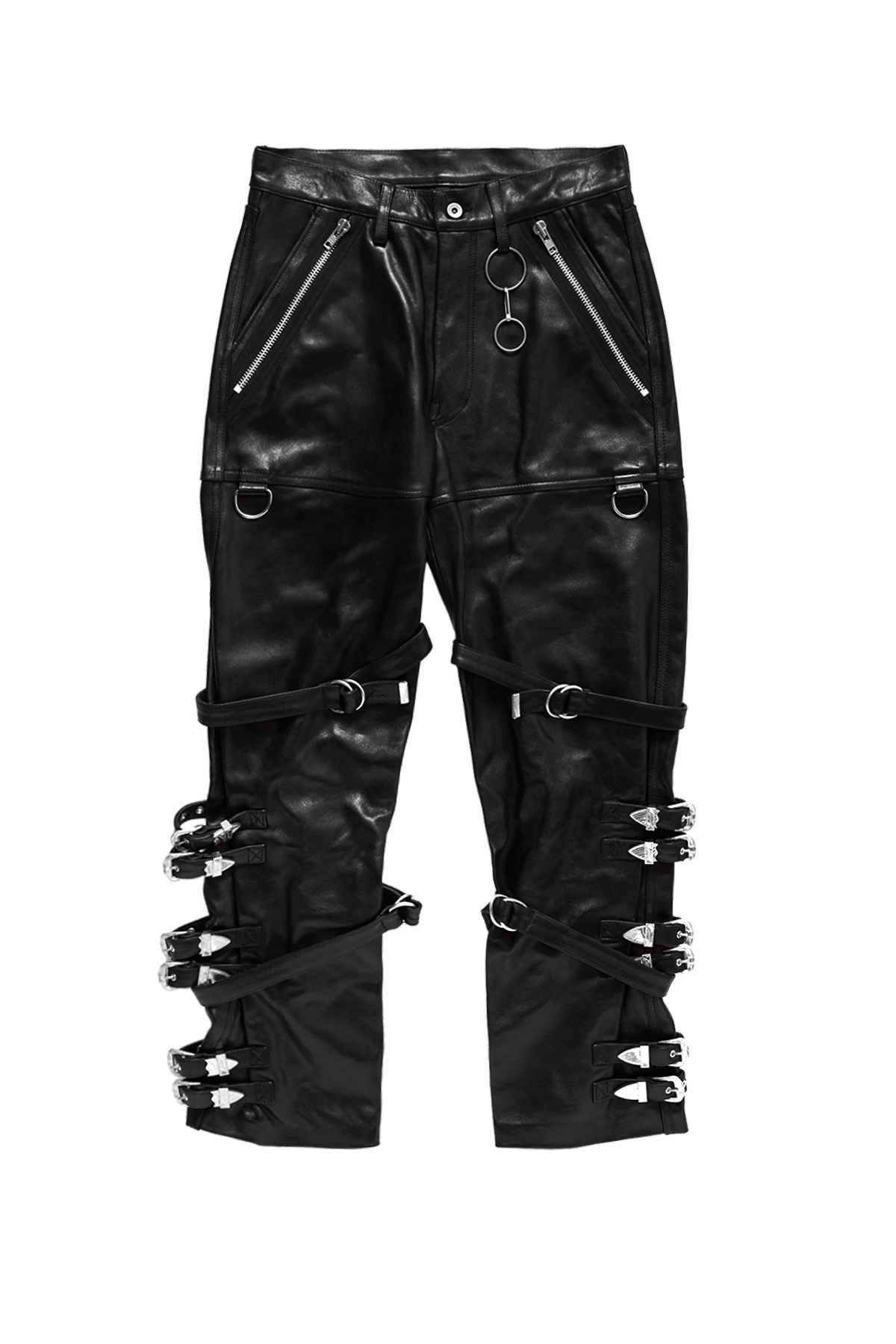 DOUBLETBUCKLEOVERLOADLEATHERPANTS