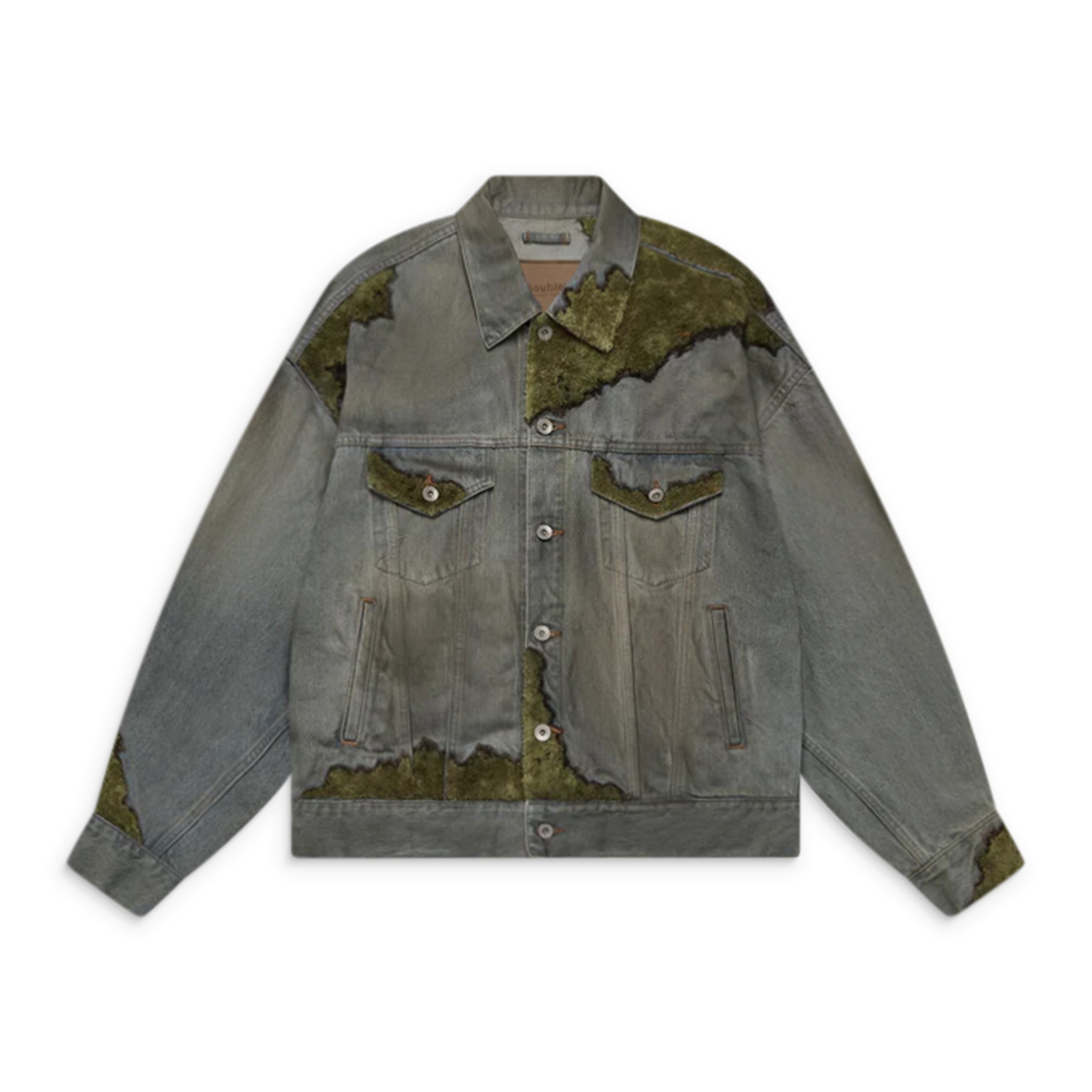 Doublet Moss-Grown Wood Denim Jacket Blue