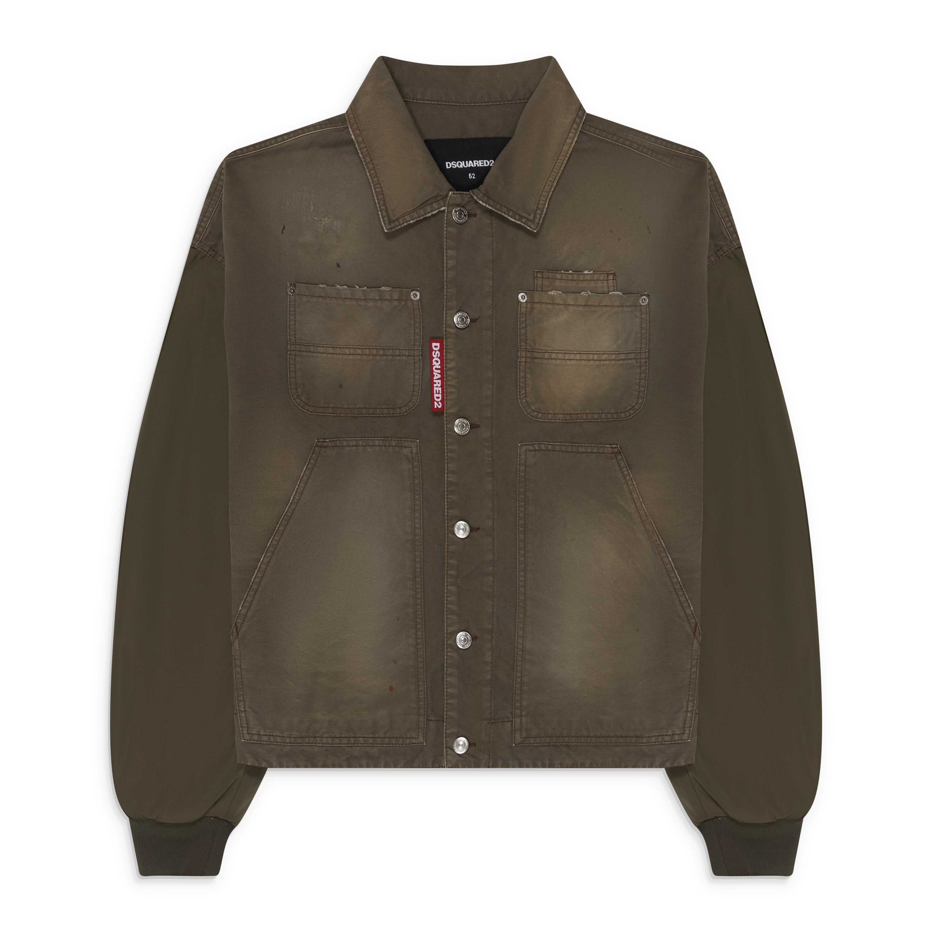 Dsquared2 Garment Dyed Carpenter Jacket Green front