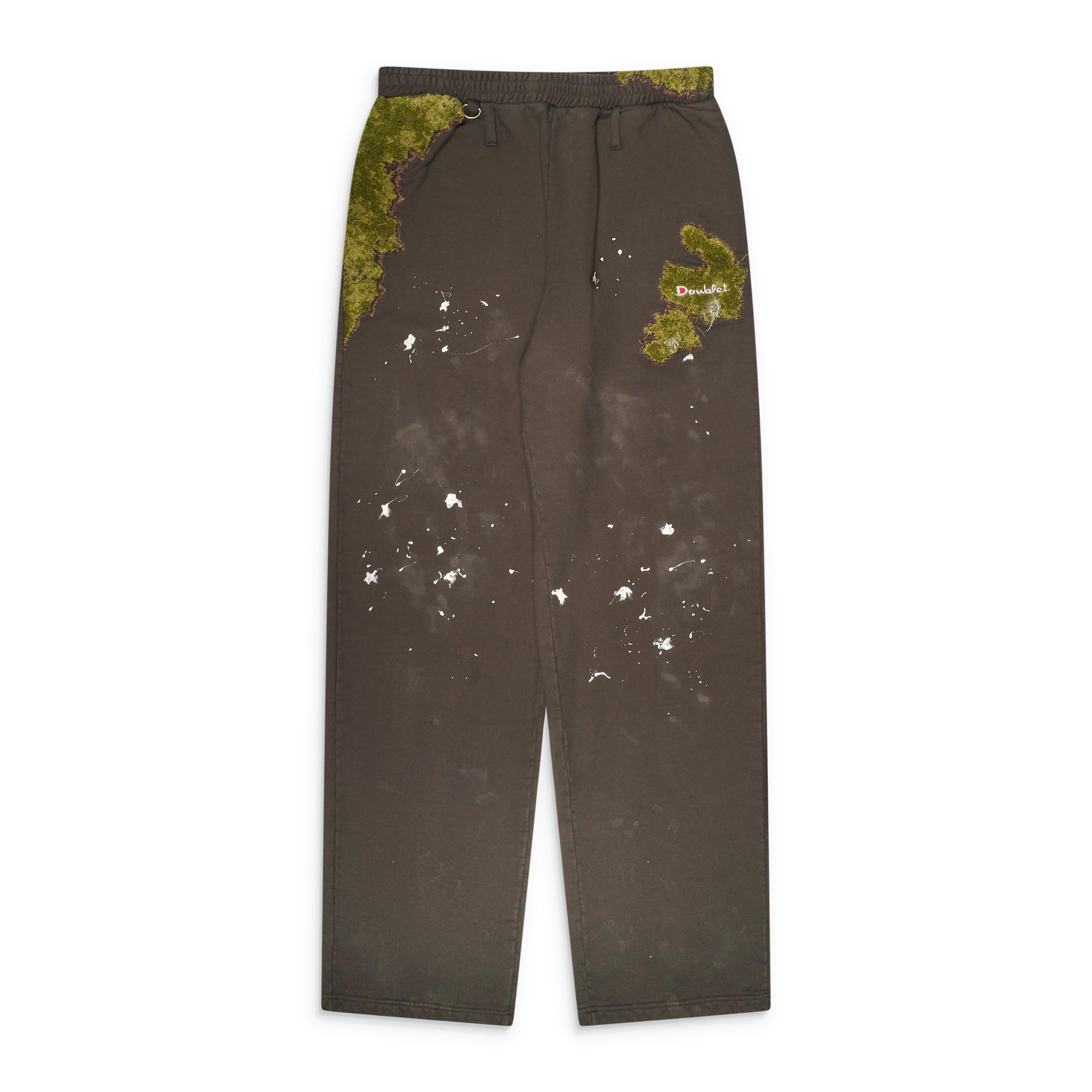 Doublet Embroidered Moss Sweatpants Brown