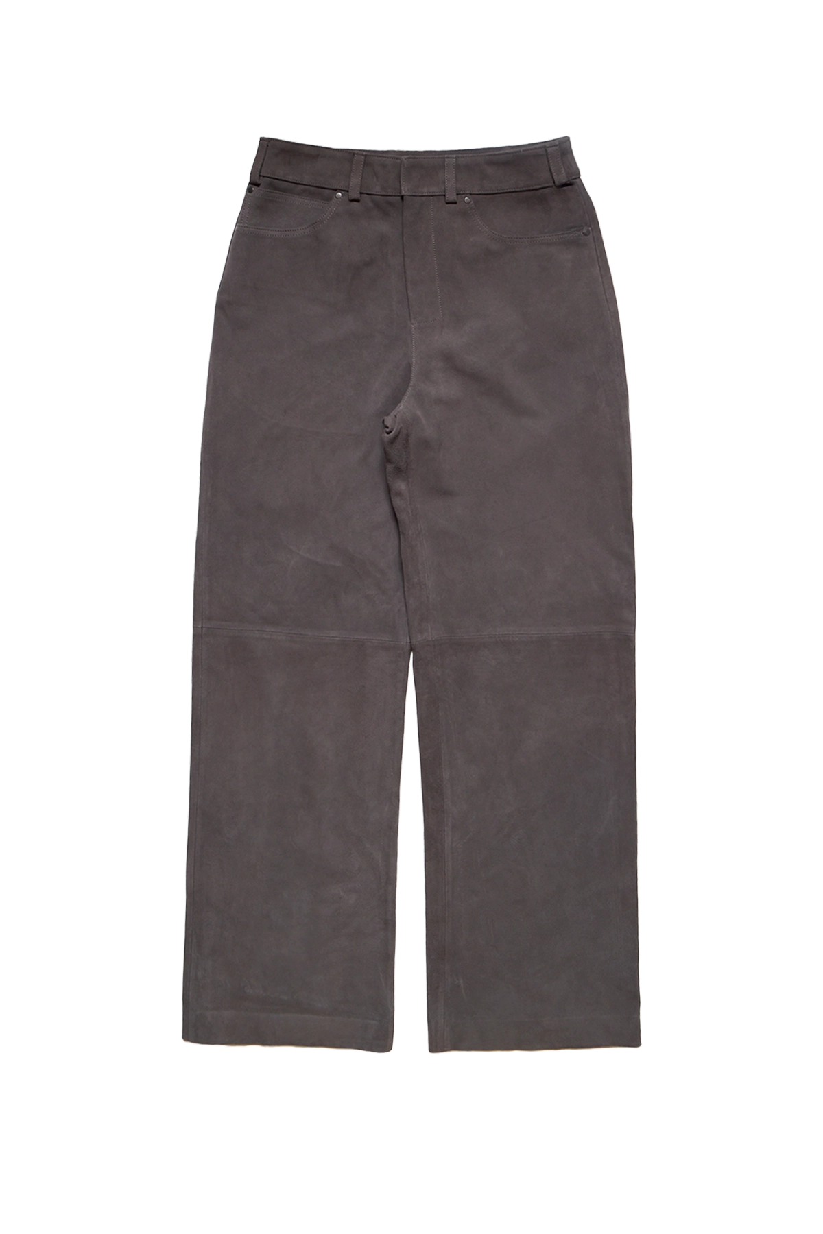 Entire Studios Leather Straight Leg Pant Loden