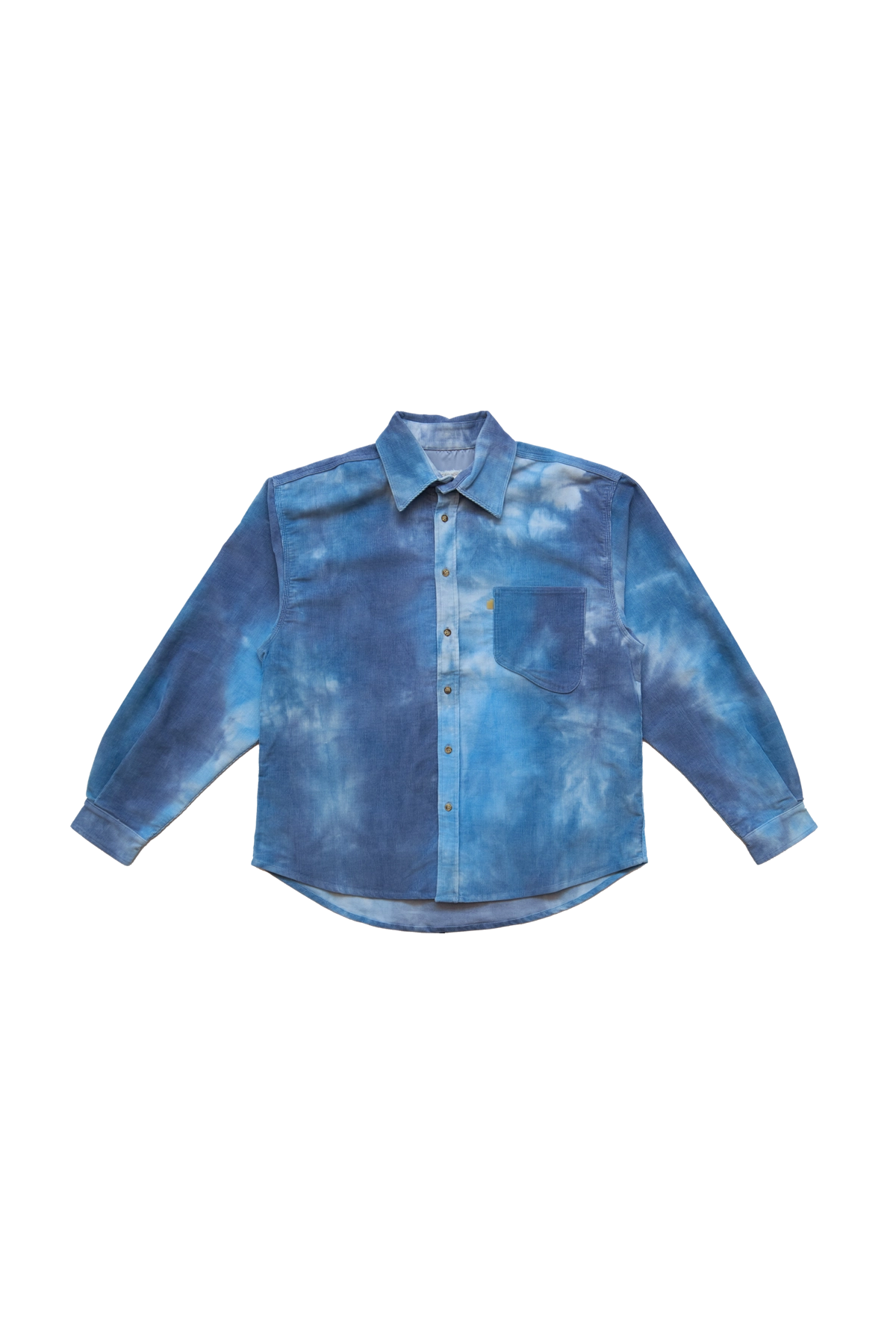 ERL Tie-Dye Corduroy Overshirt Blue