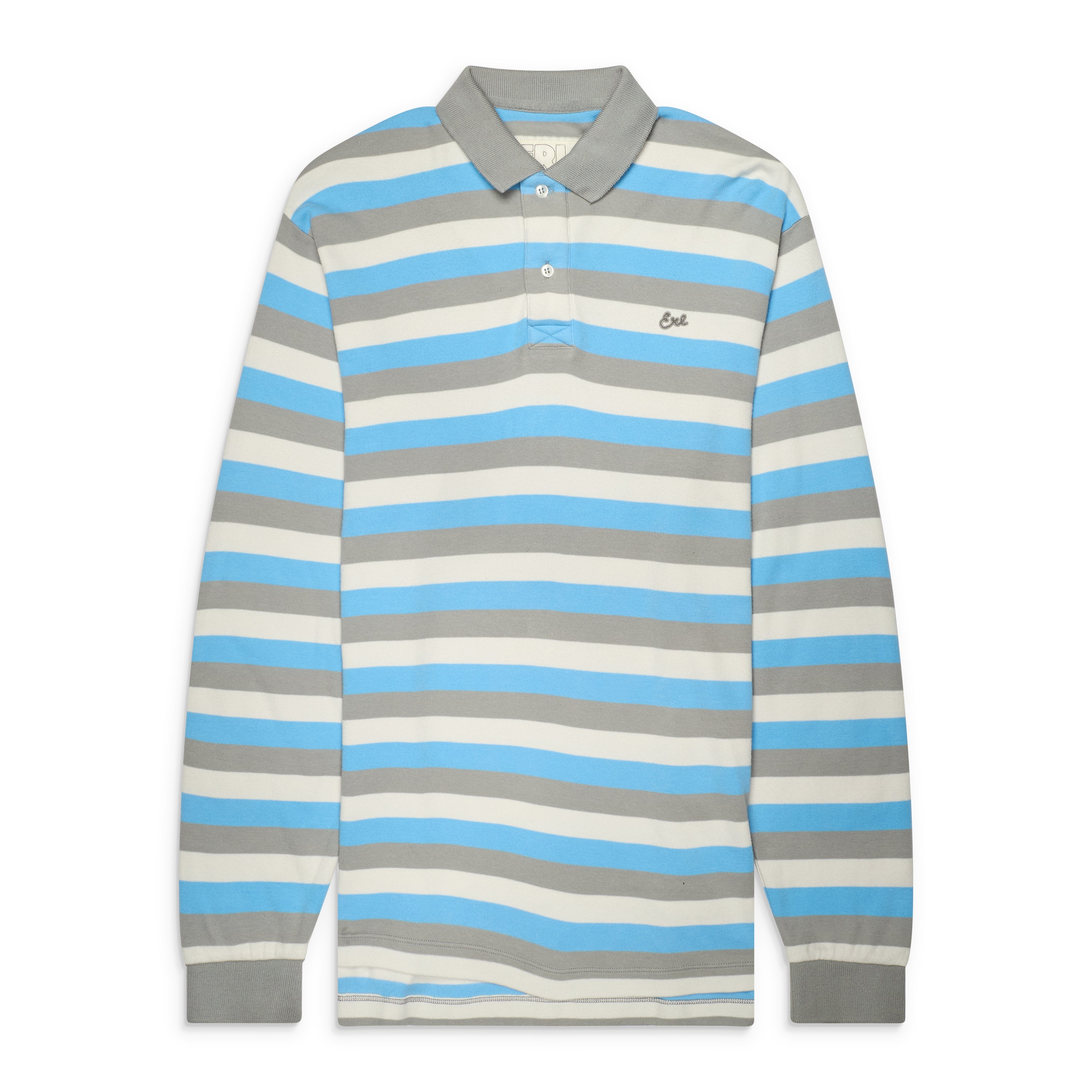ERL Striped Long Sleeve Polo Multicolor
