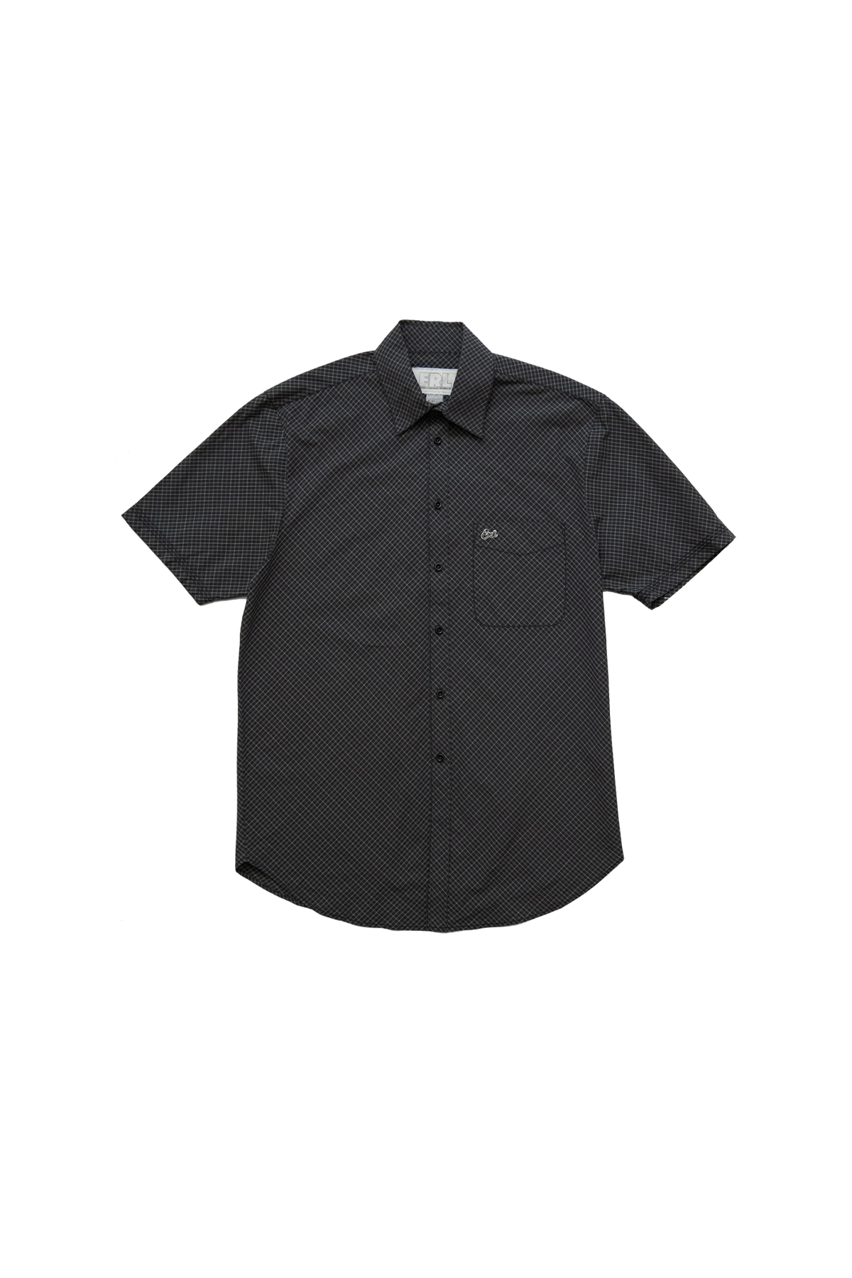 ERL Mini Plaid Short Sleeve Shirt Black