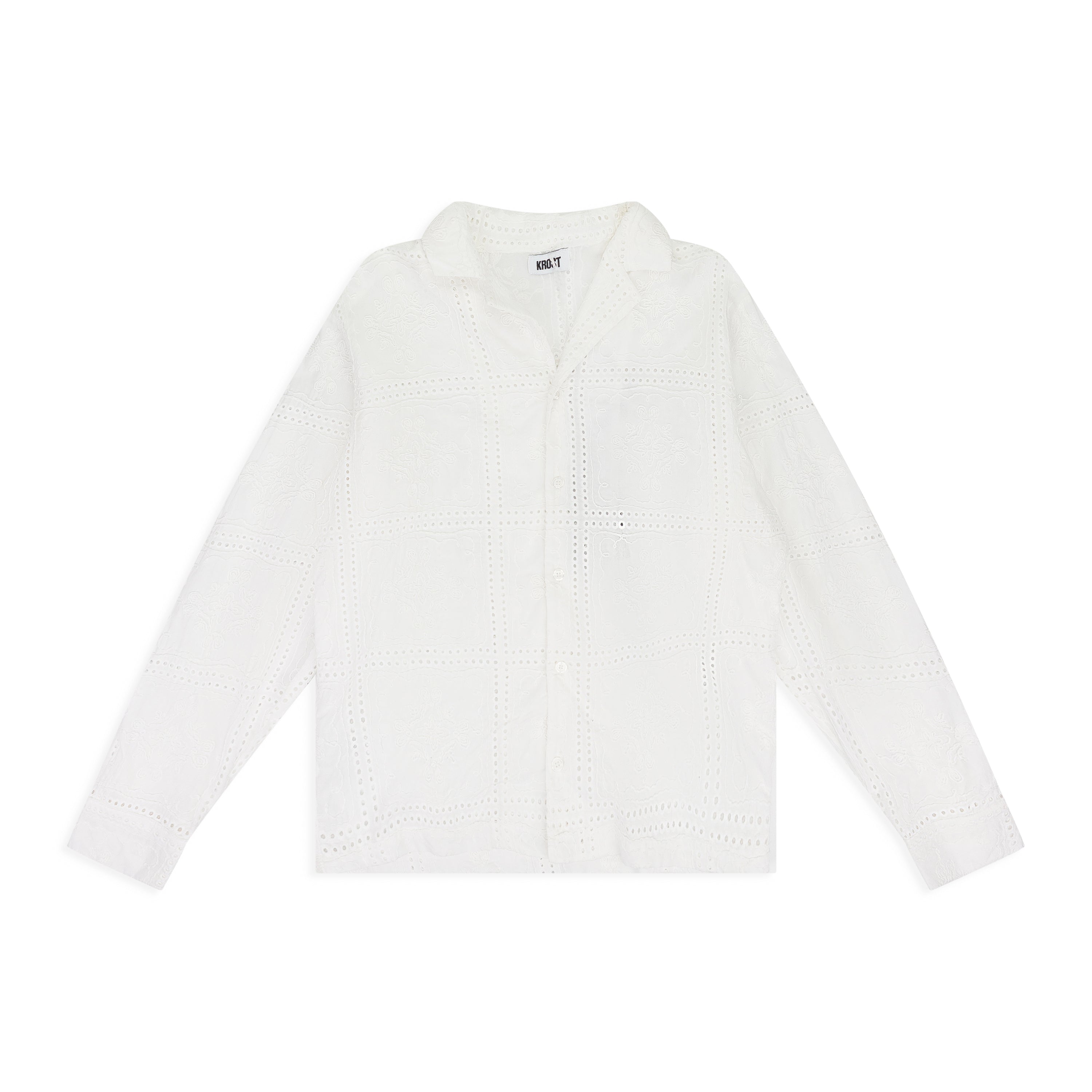 Krost Montauk Embroidered Shirt White