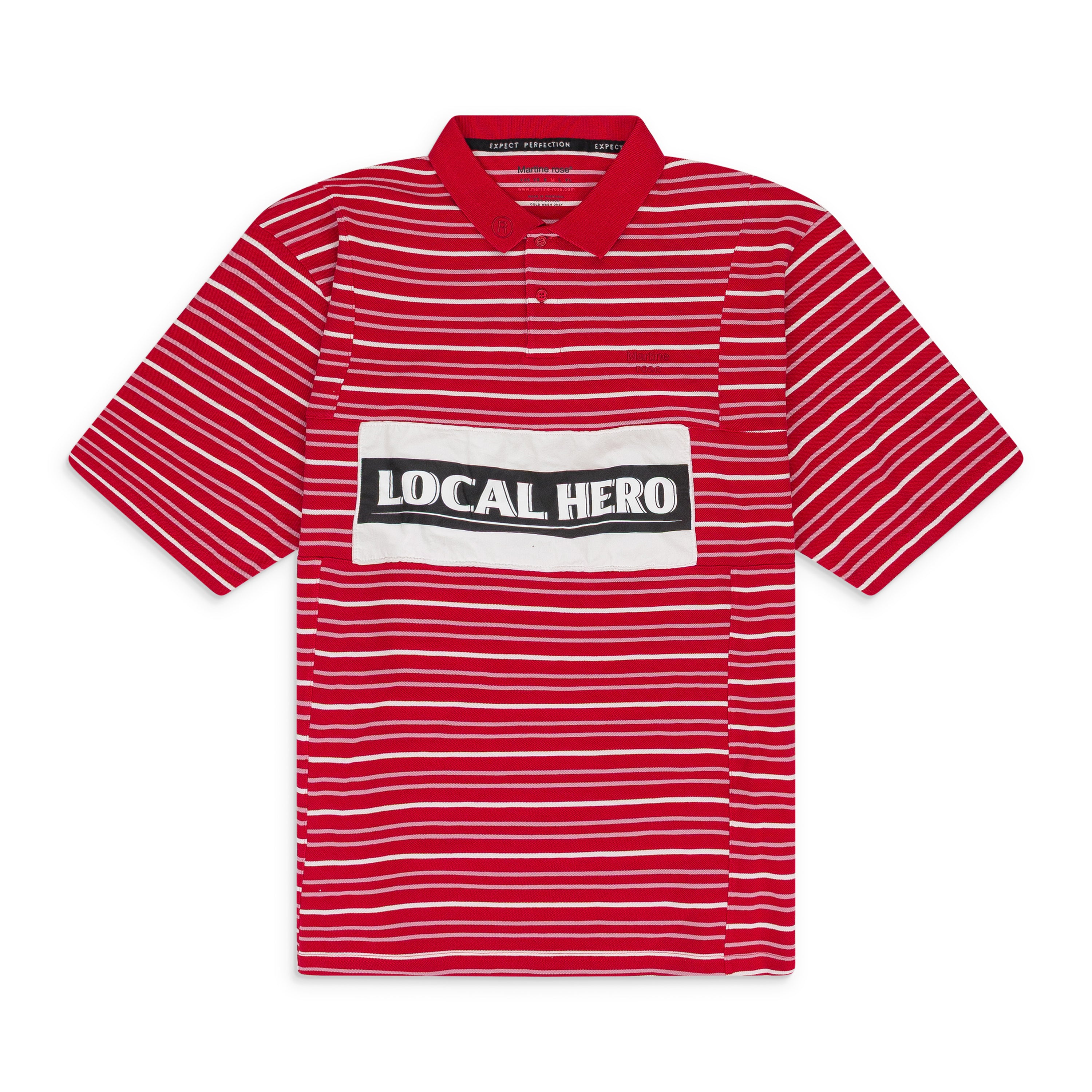 Martine Rose Oversized Panelled Polo Red