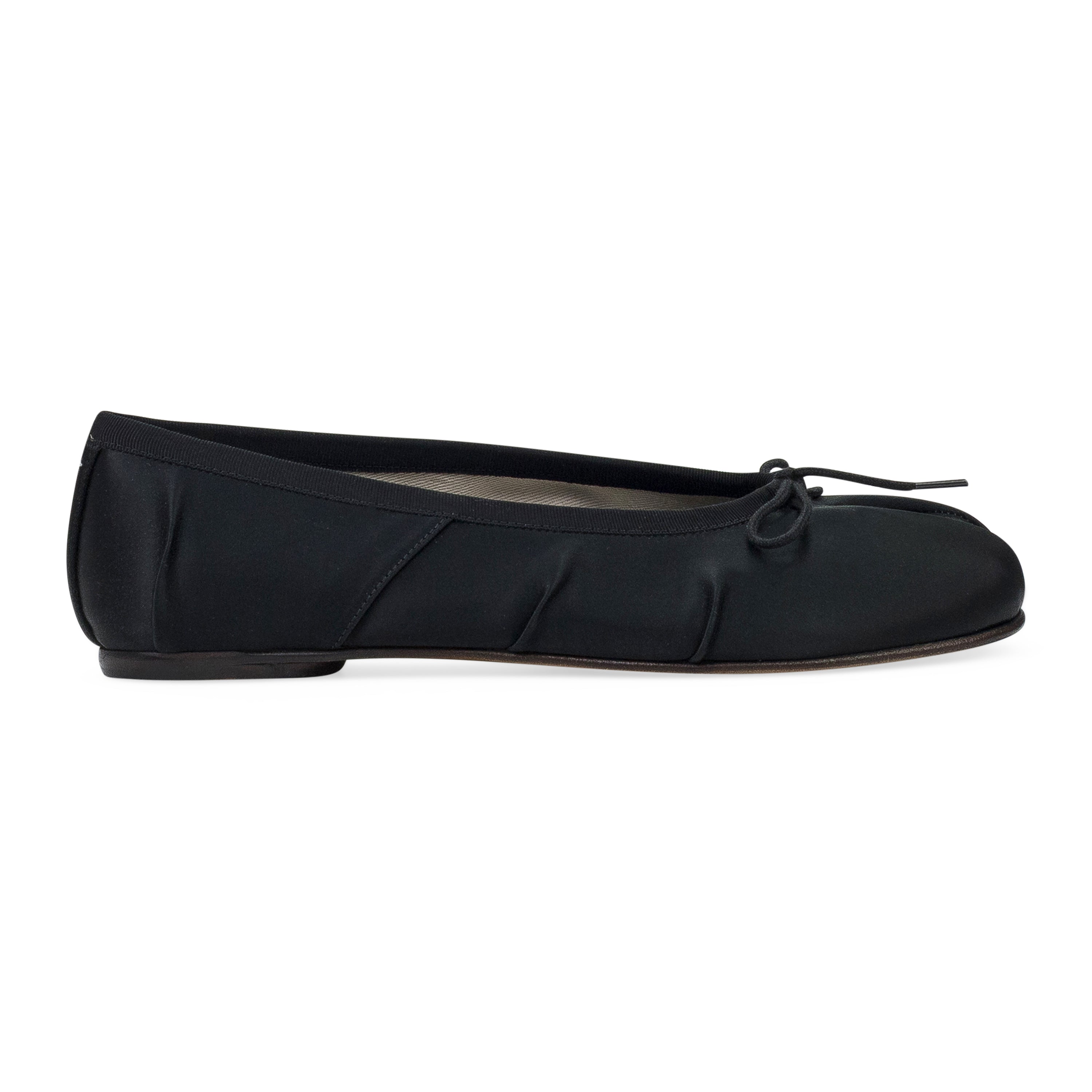 Maison Margiela Satin Tabi Ballerina Black