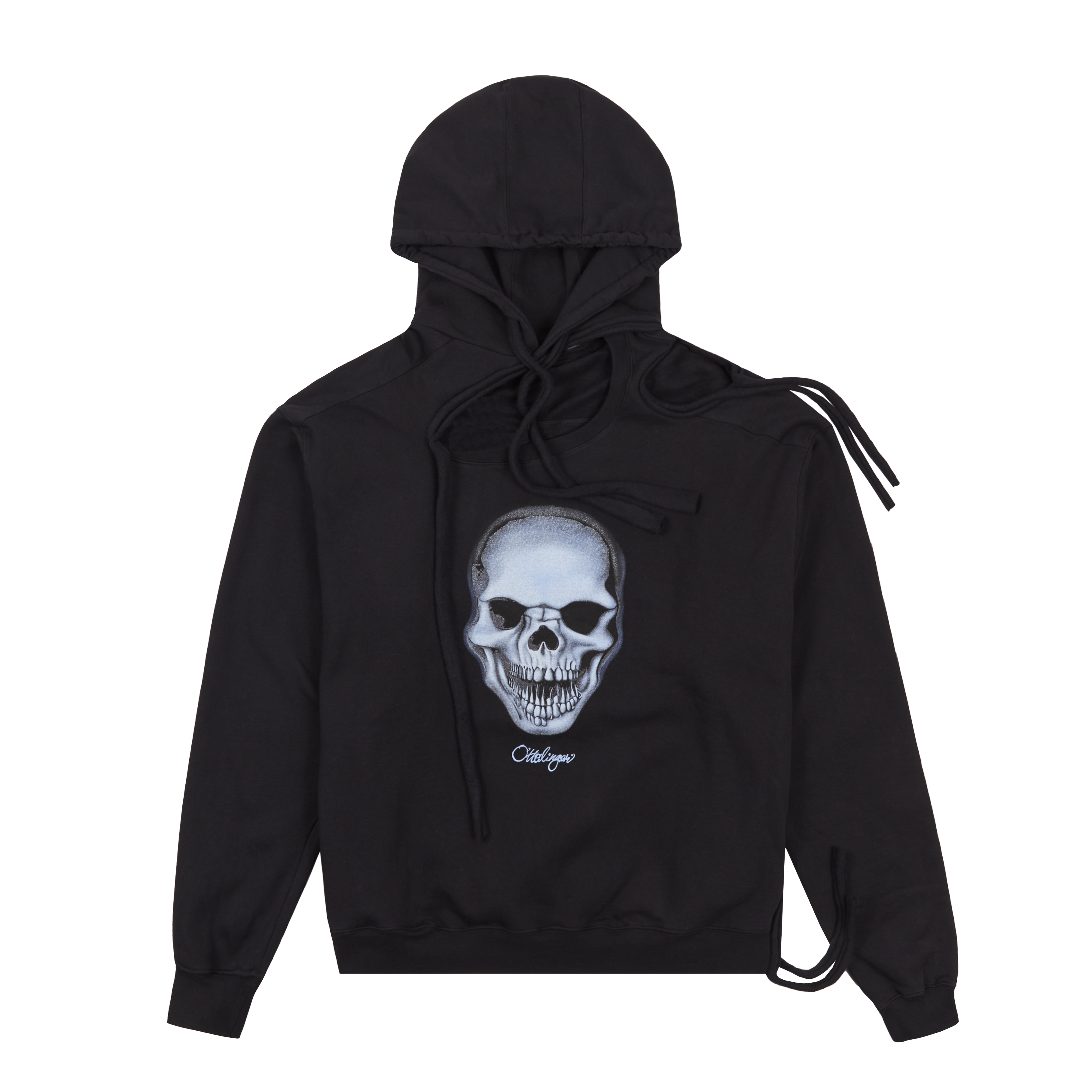 OTTOLINGER Deconstructed Skull Hoodie Black 6810