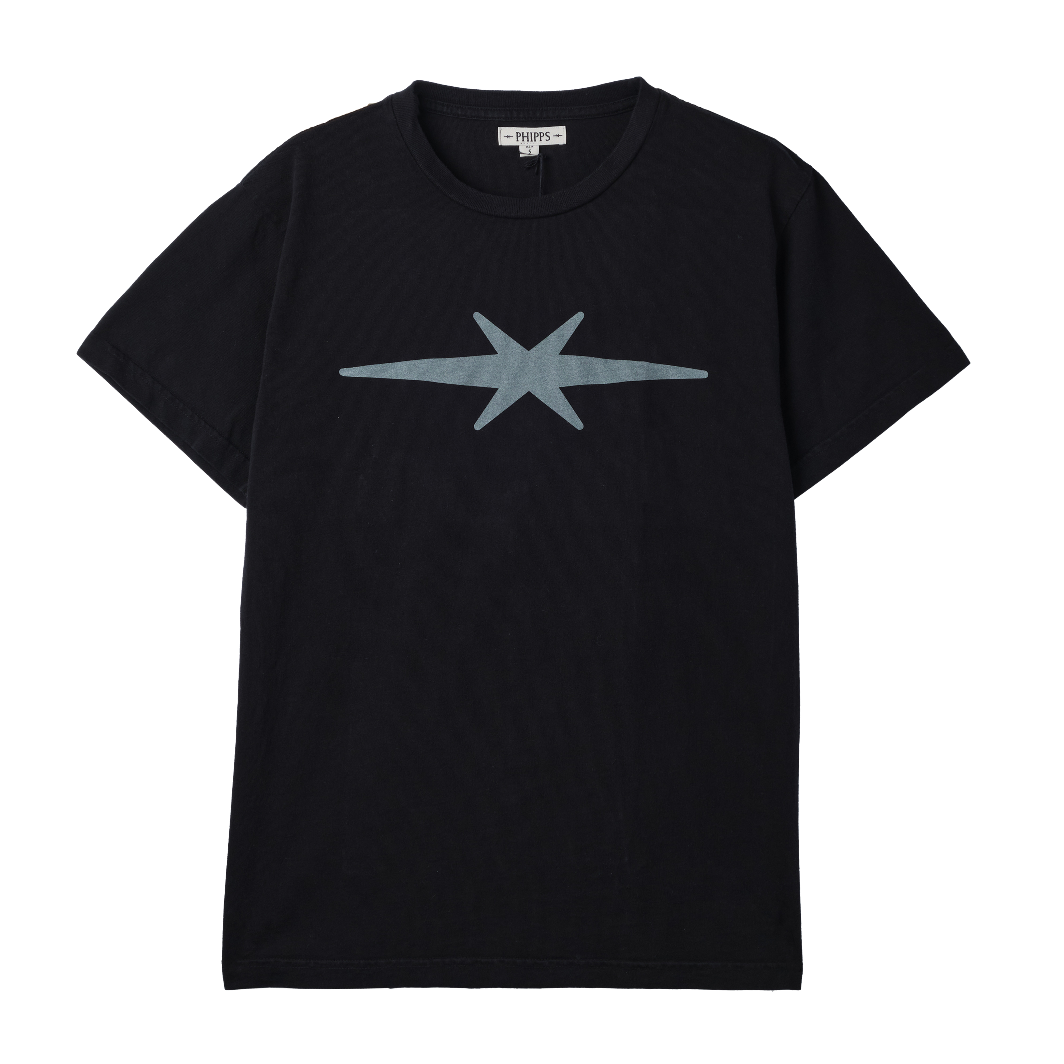 PHIPPS Boxy Fit Star Logo T-Shirt Black 7925