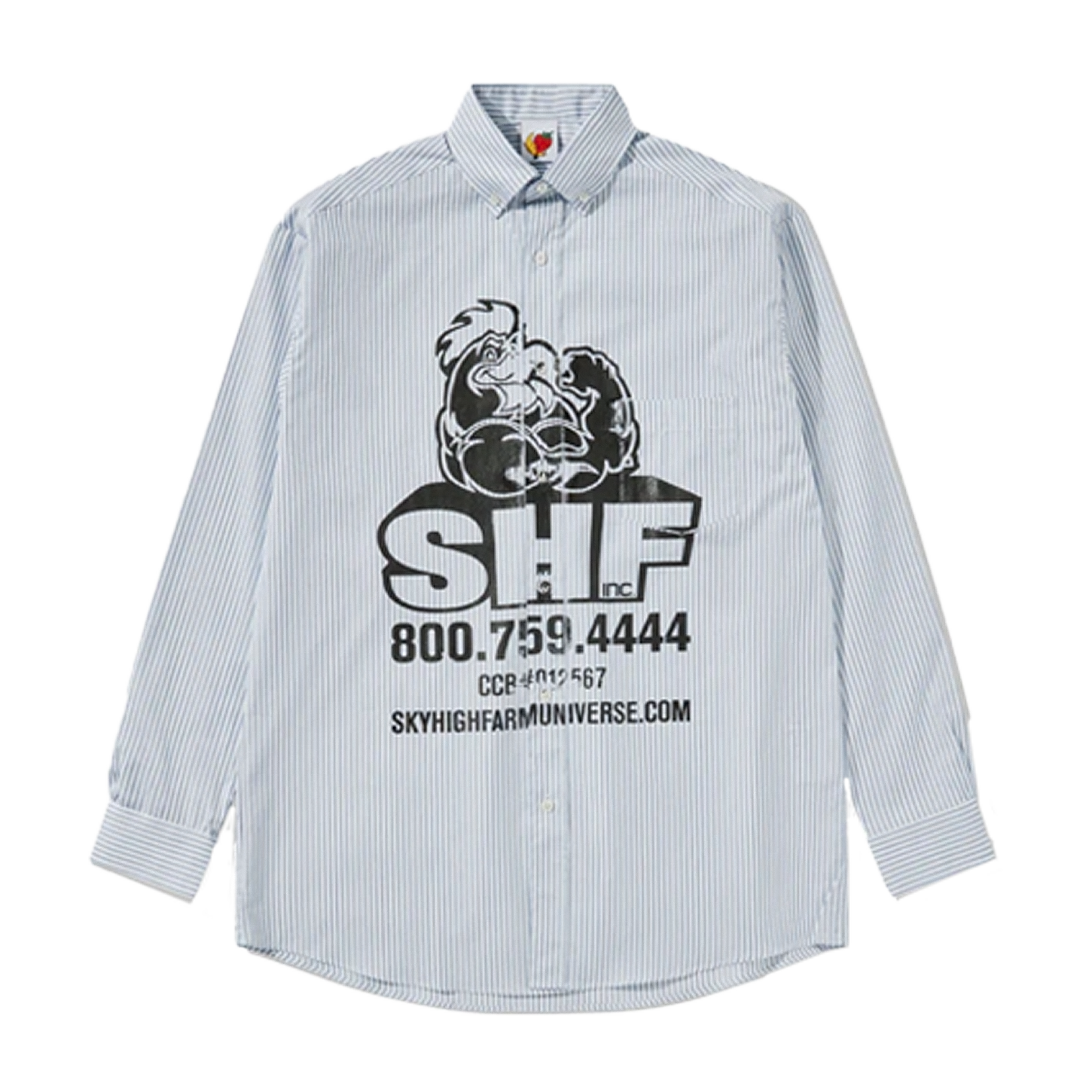 Sky High Farms Shf Chicken Button Down Shirt Blue 6946