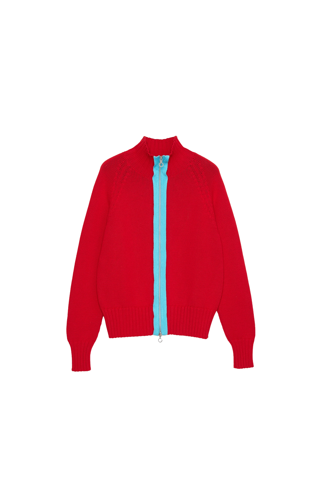 Edward Cuming Chakra Knit Track Jacket Red