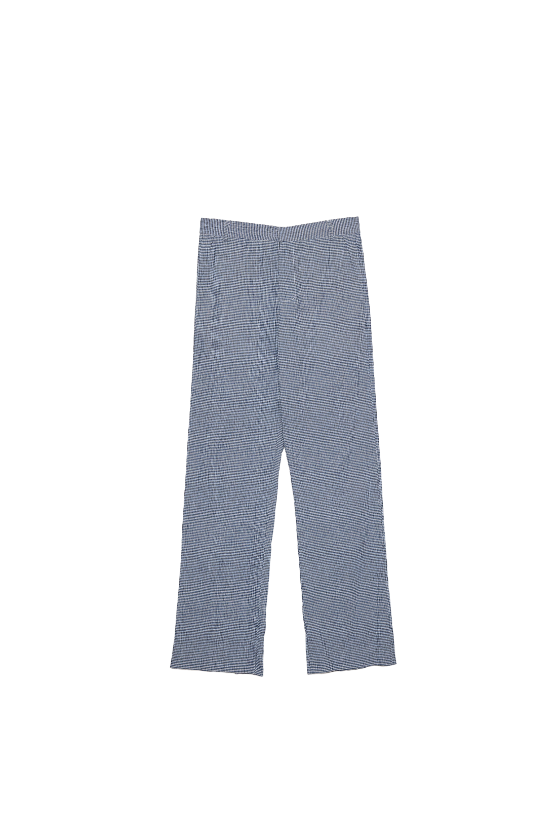 Edward Cuming Crinkle Cotton Yoryu Tailored Trouser Blue