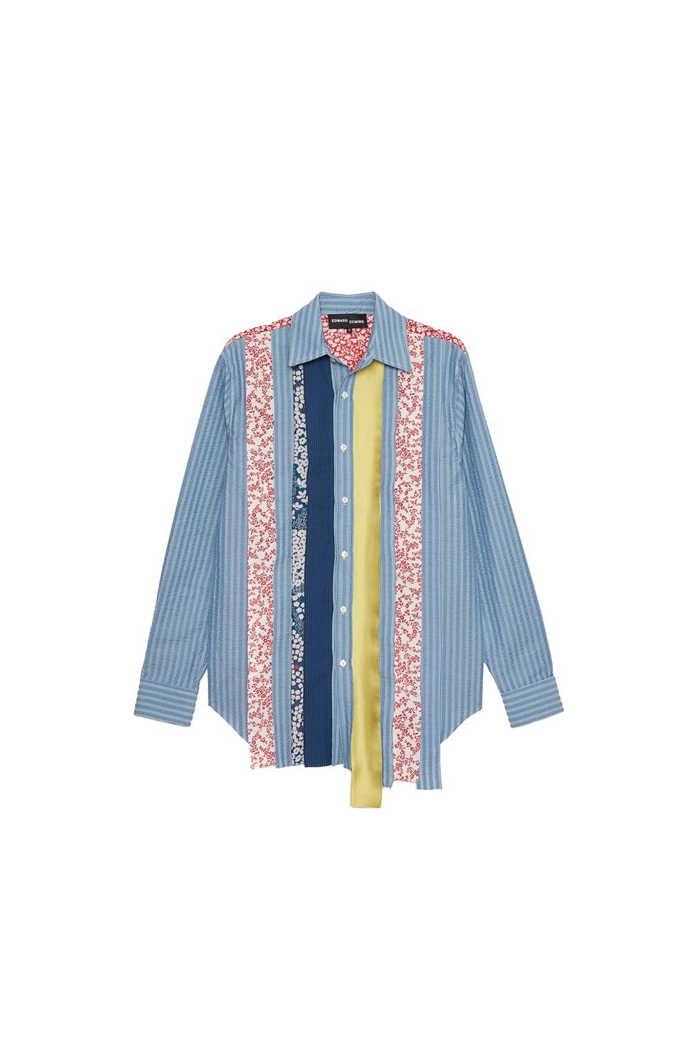 Edward Cuming Patch & Slash Shirt Blue