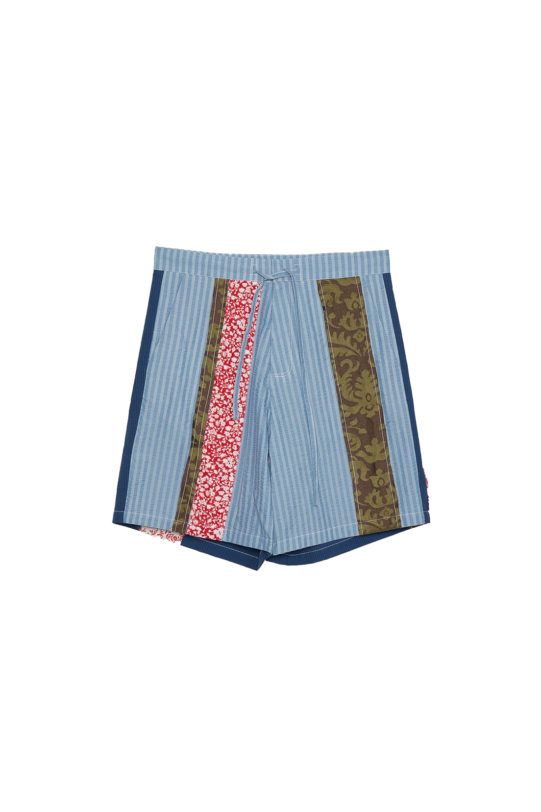 Edward Cuming Patch & Slash Shorts Blue