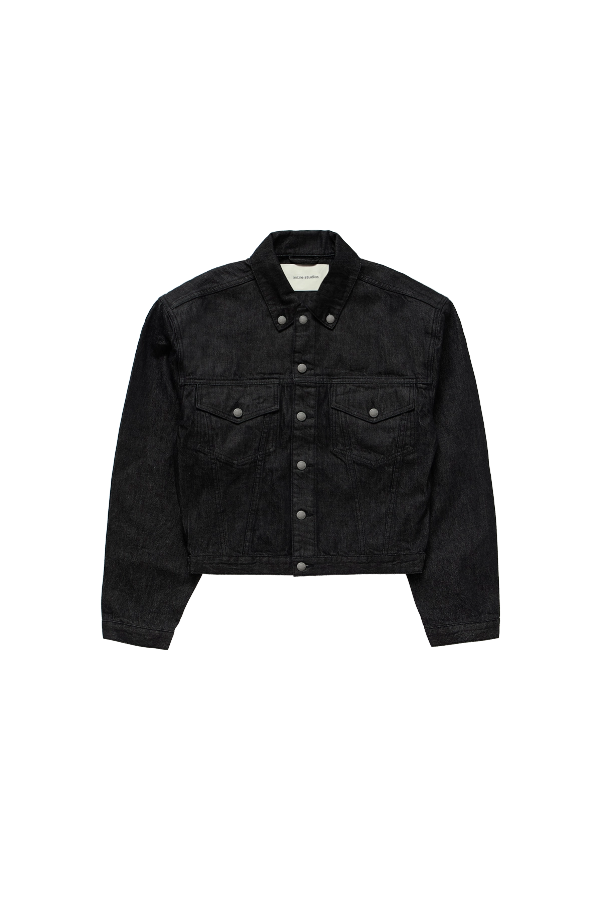 Entire Studios Shrunken Denim Jacket Raw Black – ESSXNYC