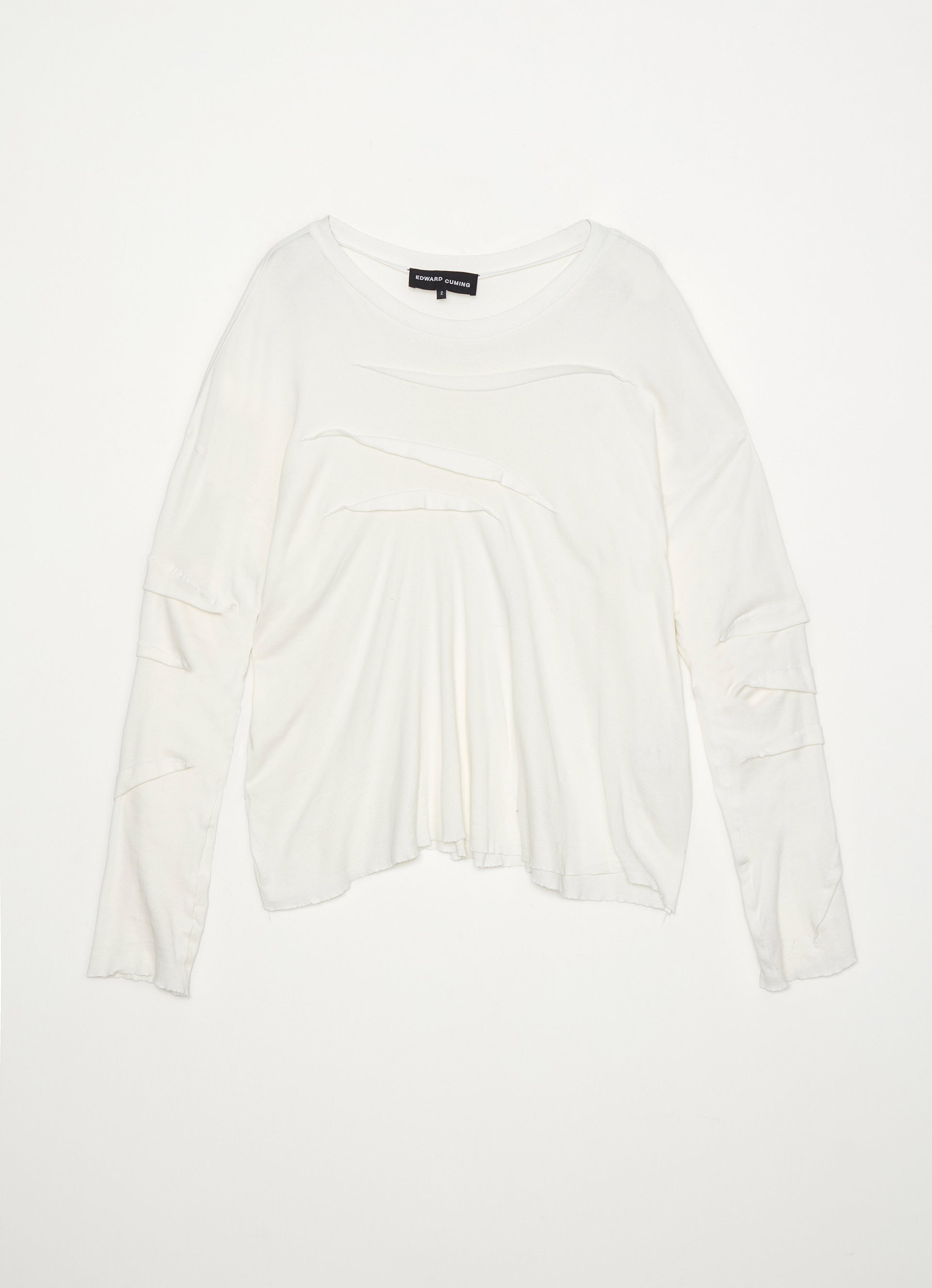 Edward Cuming Dart Long Sleeve T-Shirt White