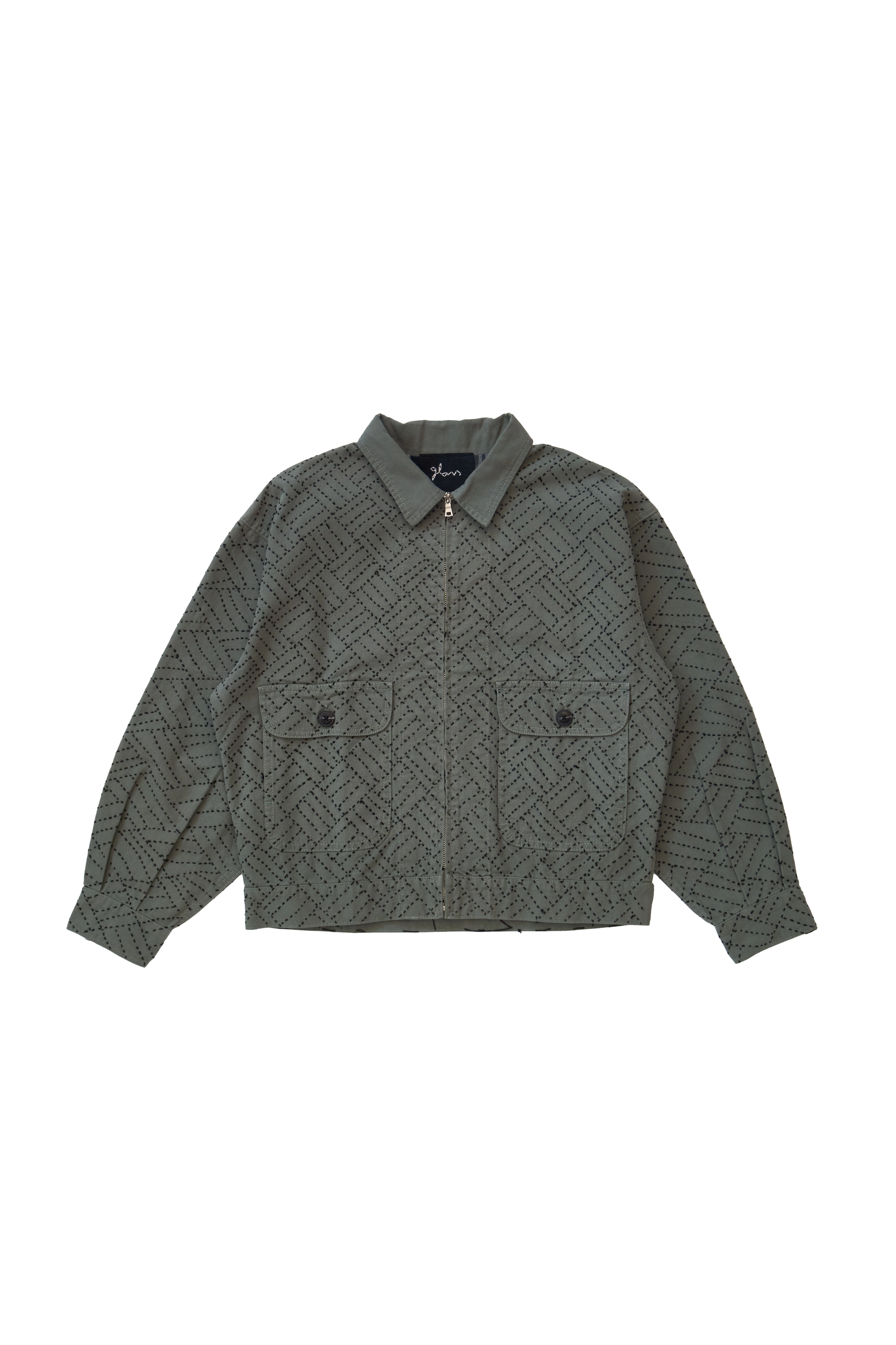 Glass Cypress Dark Green Canvas Jacket Green