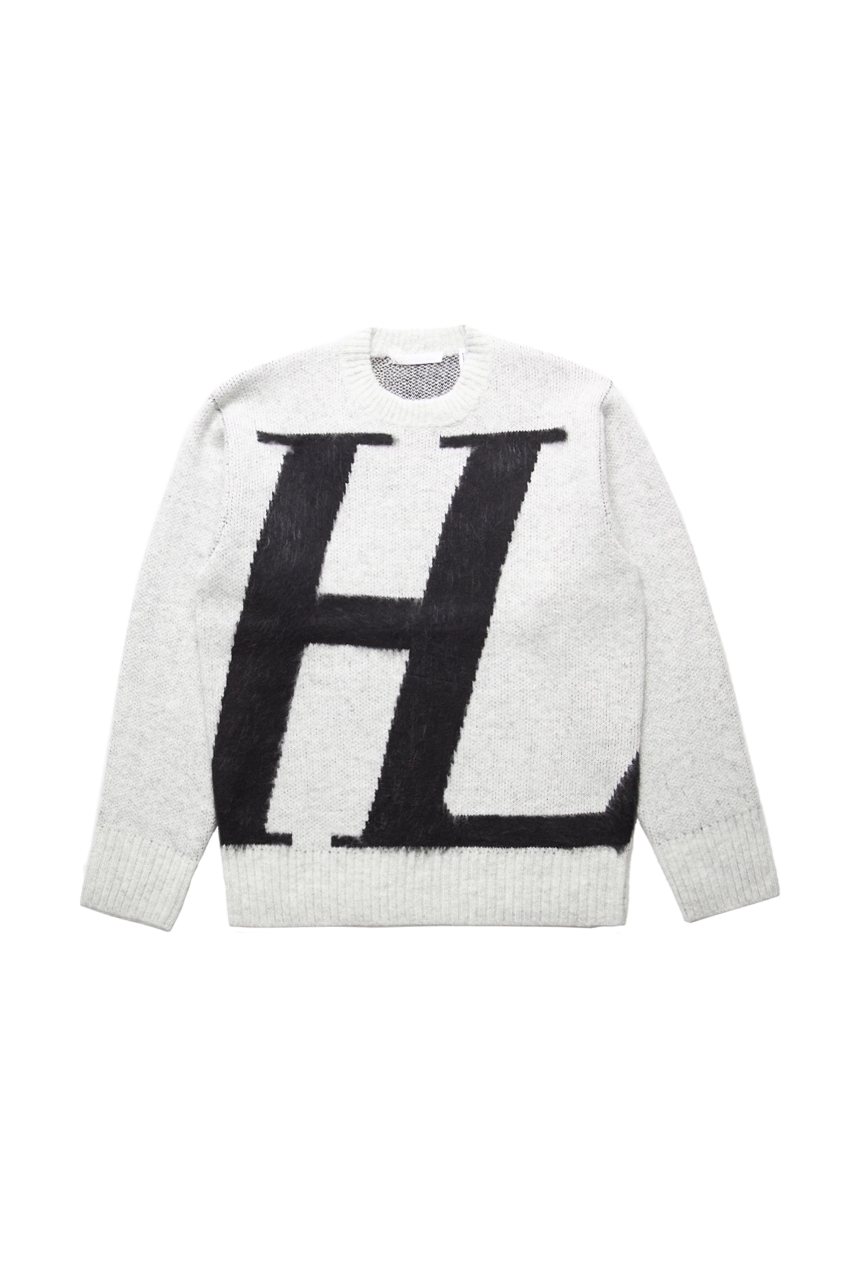 Helmut Lang Logo Brushed Sweater Grey