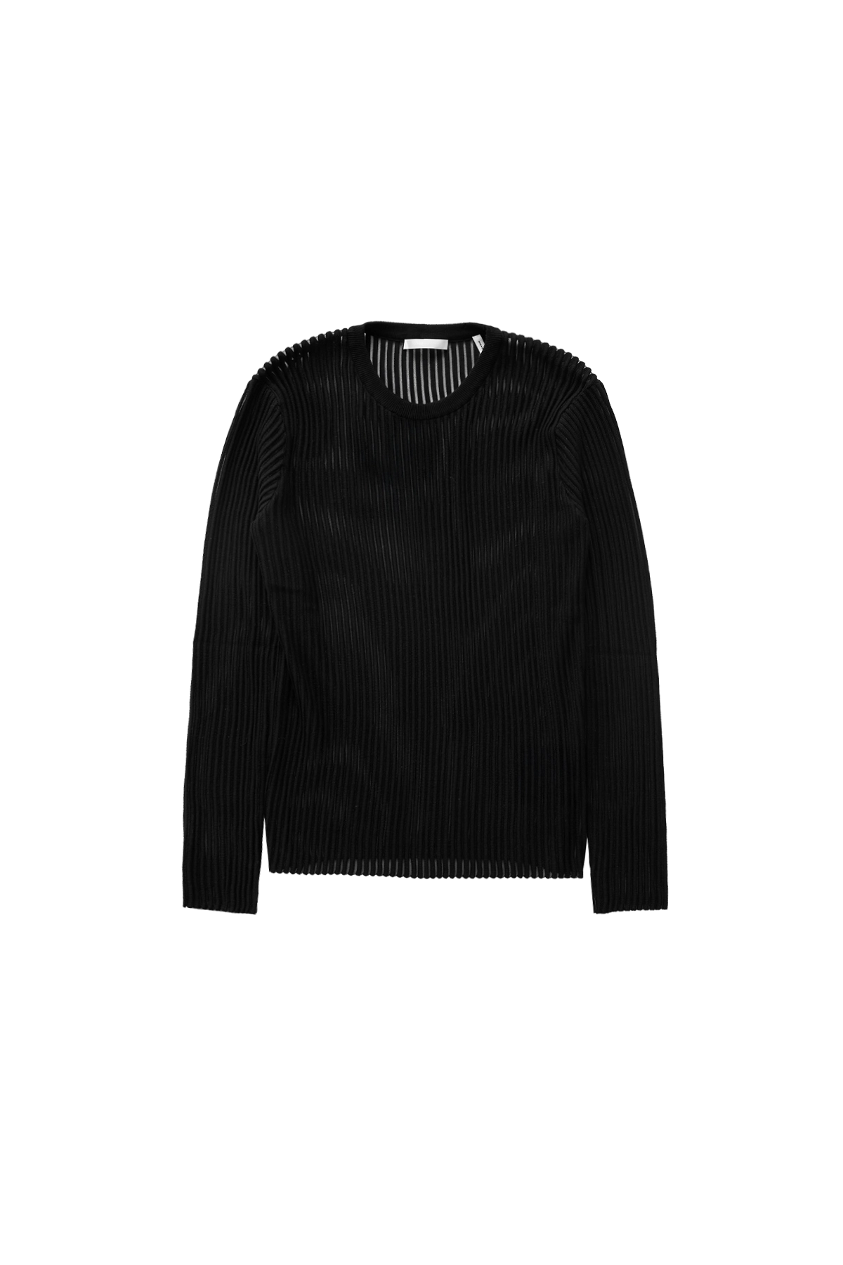 Helmut Lang Striped Mesh Sweater Black